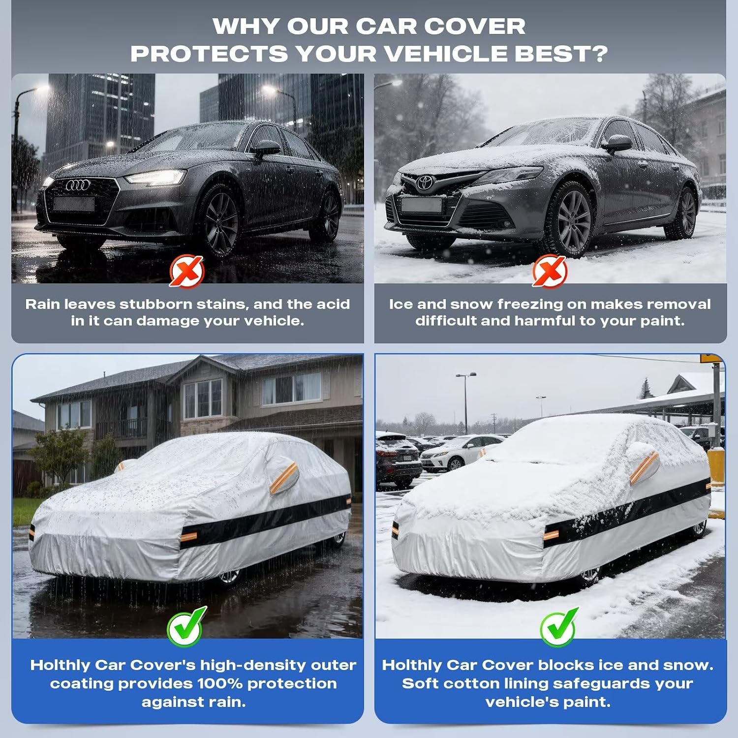 Thumbnail 1 de Holthly 10-Layer All-Season Car Cover for Lexus IS 250/300/350 (1998-2020) — Weatherproof Sedán Exterior Protection