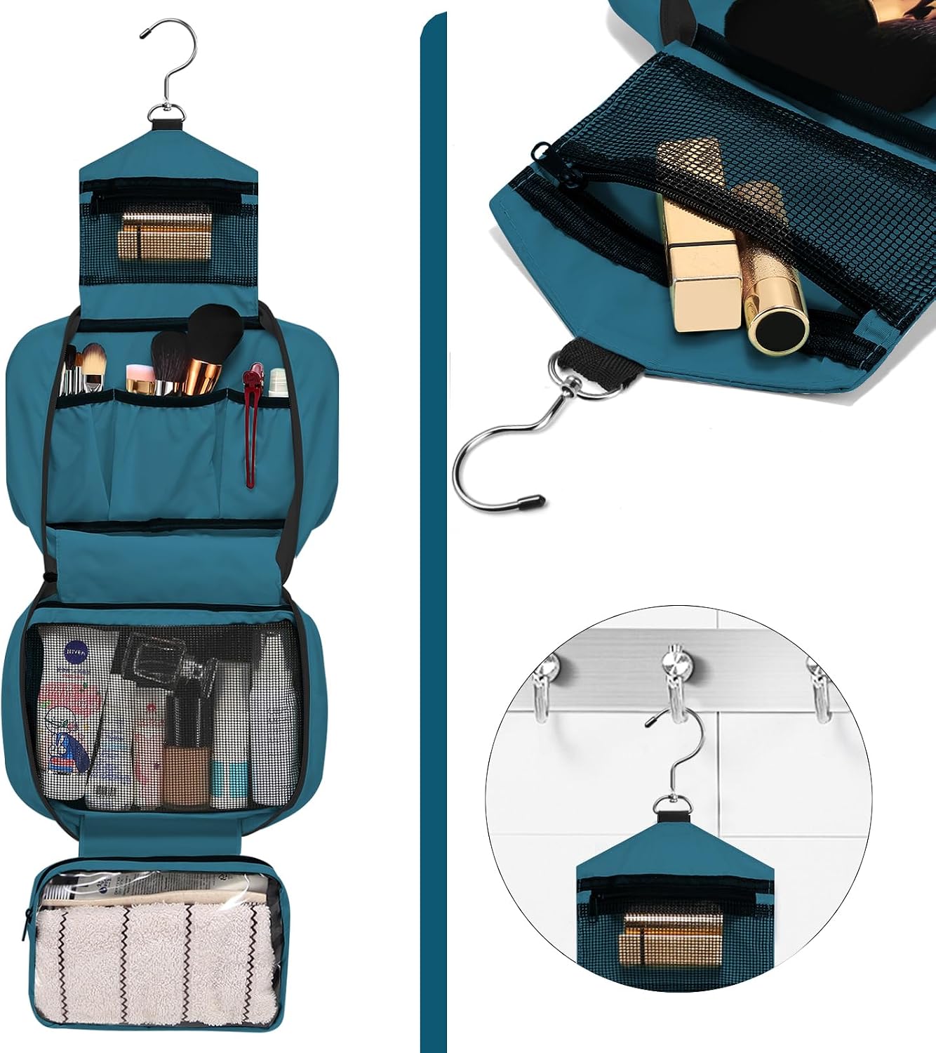 Thumbnail 1 de homchen Hanging Toiletry Bag 4 Compartments