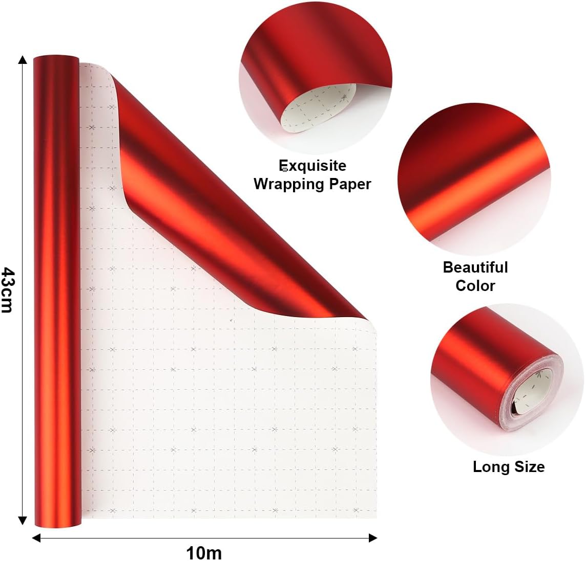 Thumbnail 1 de Red Wrapping Paper Roll