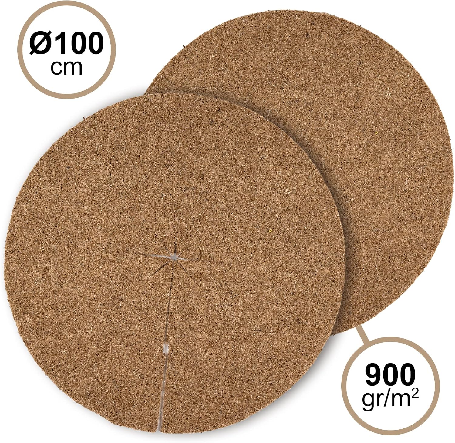 Thumbnail 1 de La Cordeline XXL marktäckningsskivor i kokos, 2-pack, Ø 100 cm