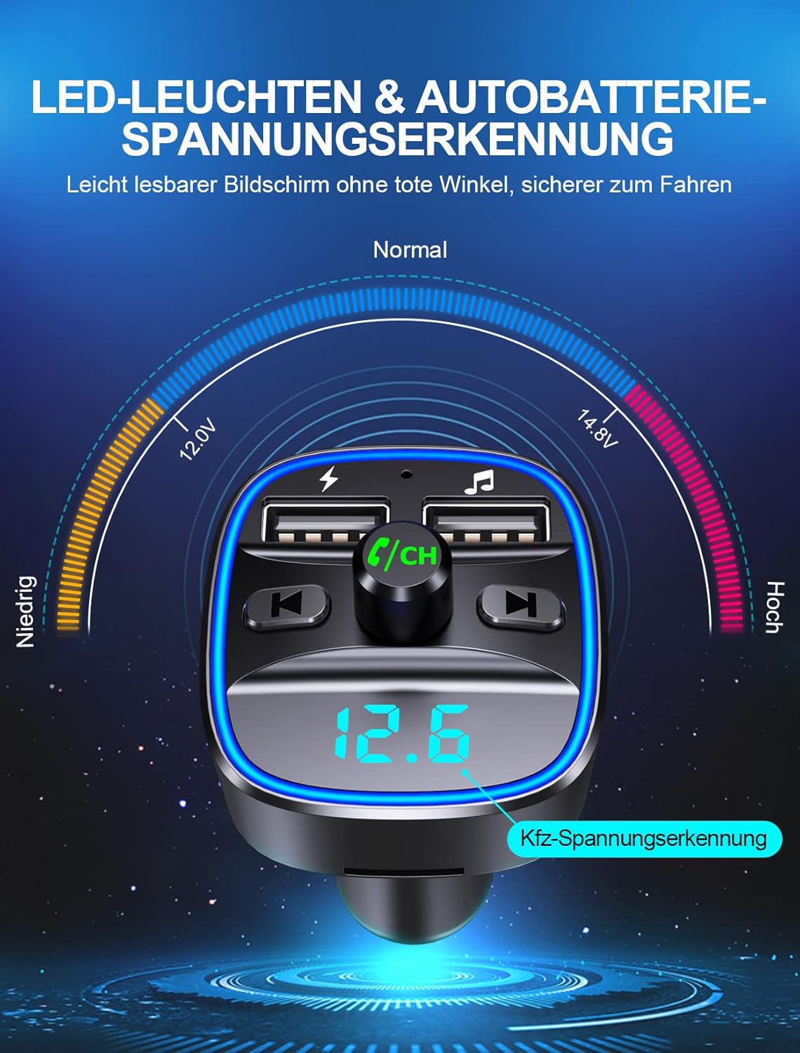 Thumbnail 6 de Mohard Bluetooth FM Transmitter 12–24V