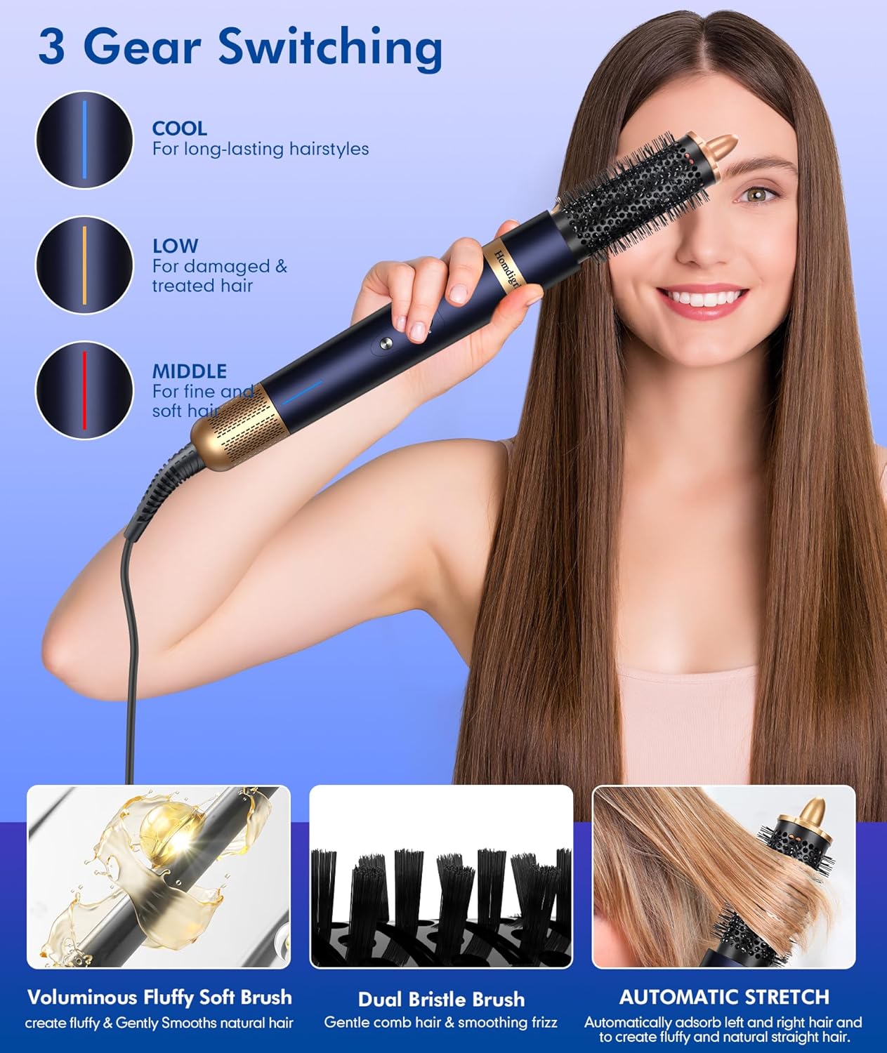Thumbnail 1 de 4-in-1 Airstyler Hairstyler with Auto-Wrap Curling Iron and Blow-Dry Brush 💇♀