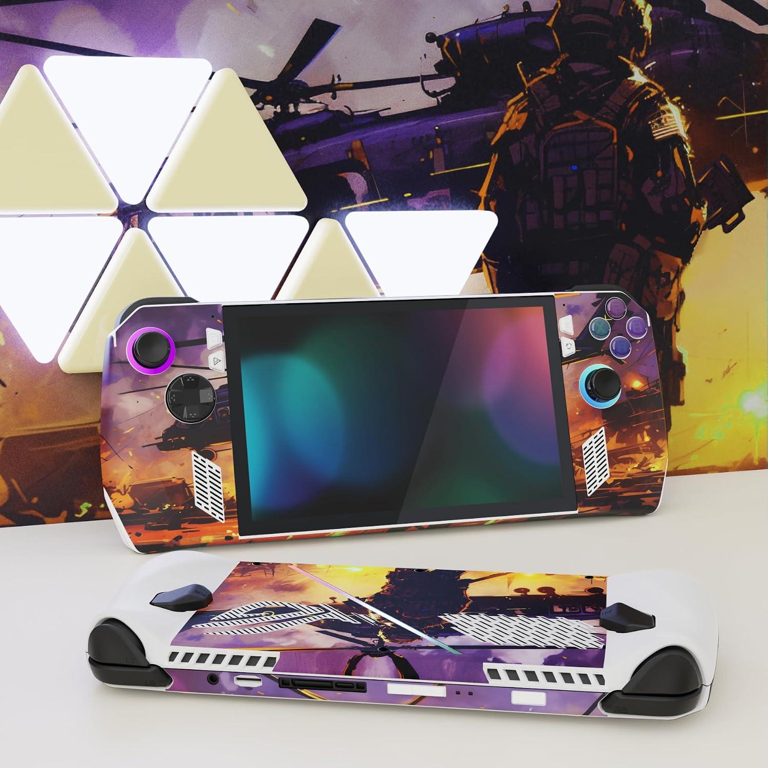 Detalle de PlayVital 2 Set Protective Skin Decal for ROG Ally — Breaking Dawn