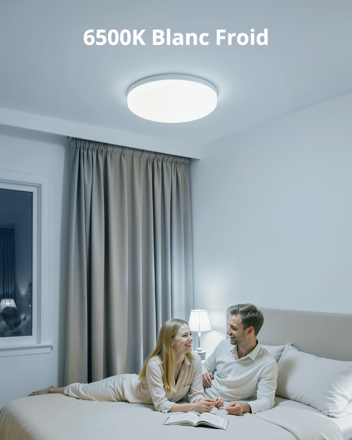 Detalle de Yafido CX-48W-RD-65K-M led-plafondlamp 48 W, rond, koud wit, 30 cm