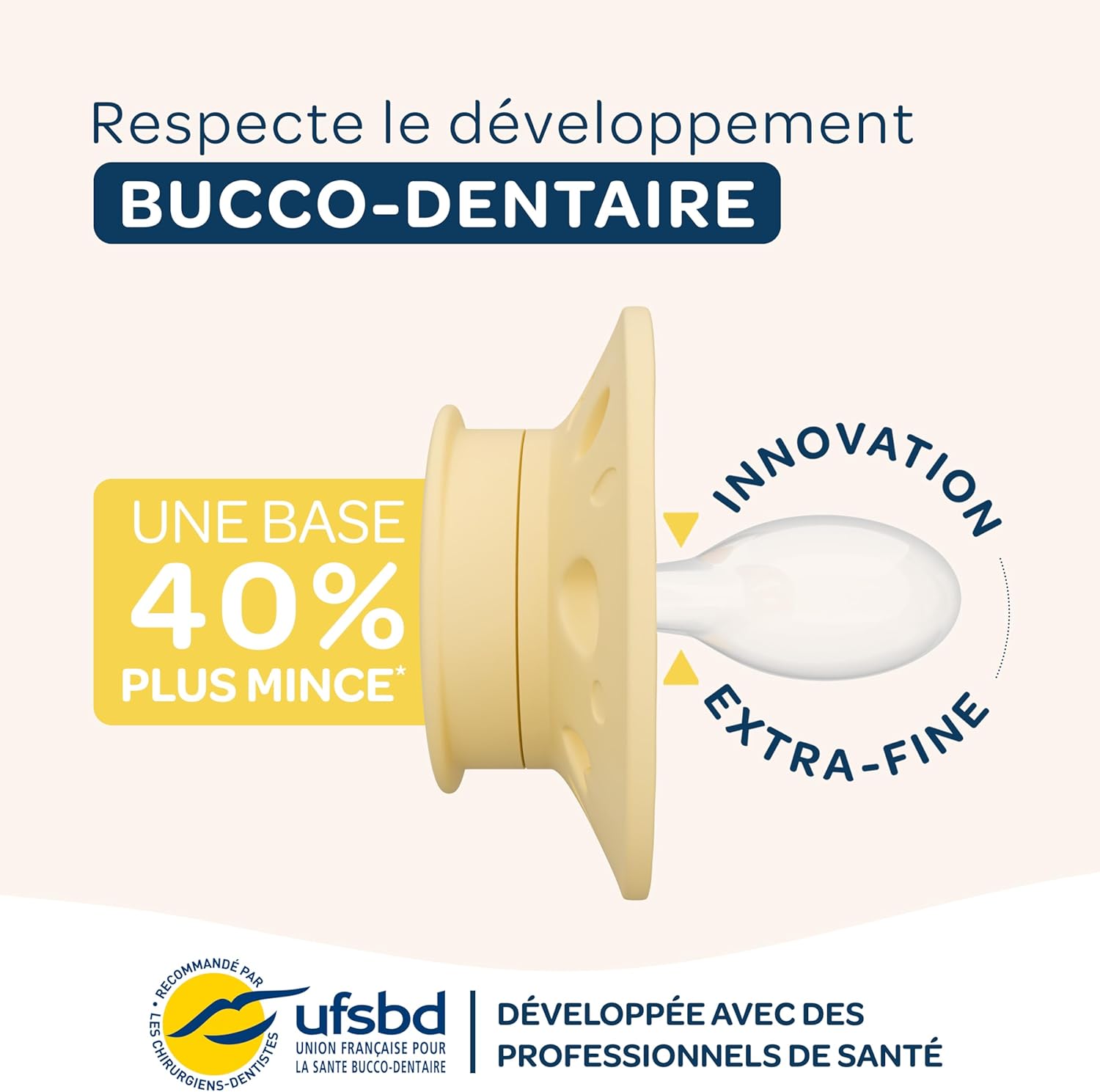 Thumbnail 2 de Biolane – Tétines anatomiques animaux, sucettes extra-fines (18 mois et +), jaune bicolore