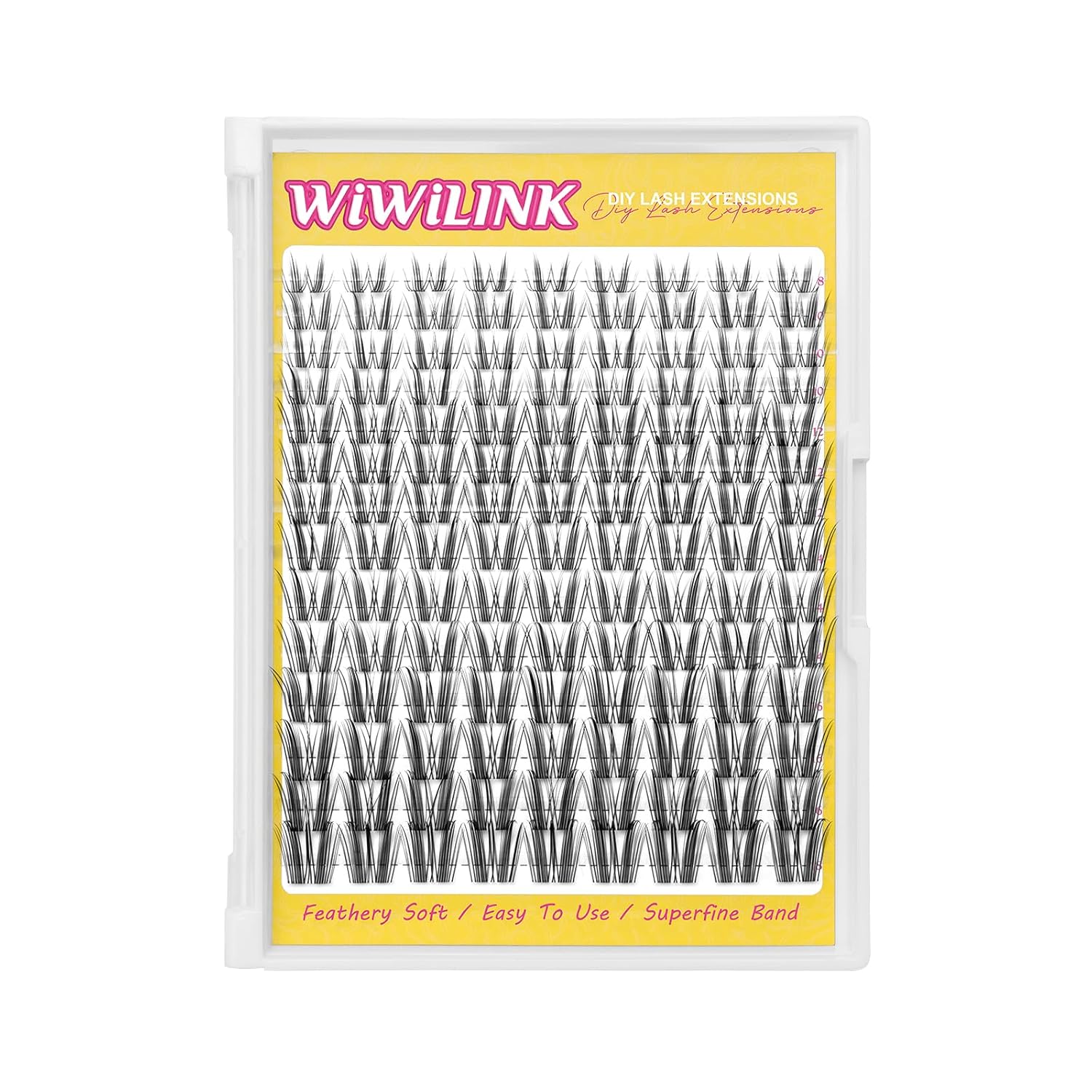 Detalle de WiWiLINK Lash Clusters, 8-18mm