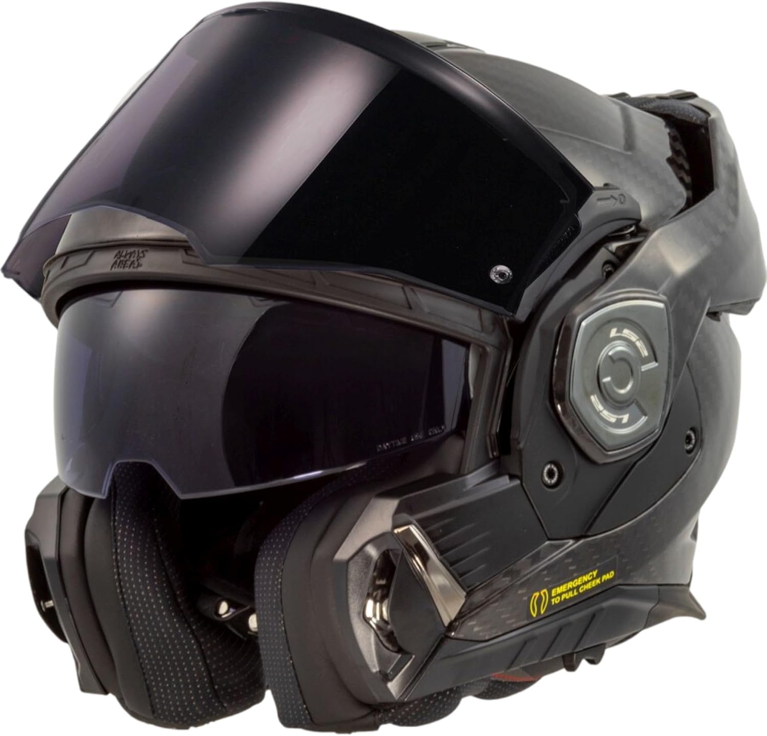 Detalle de LS2 ADVANT X CARBON Modulare – casco moto in fibra di carbonio gloss carbon, taglia M