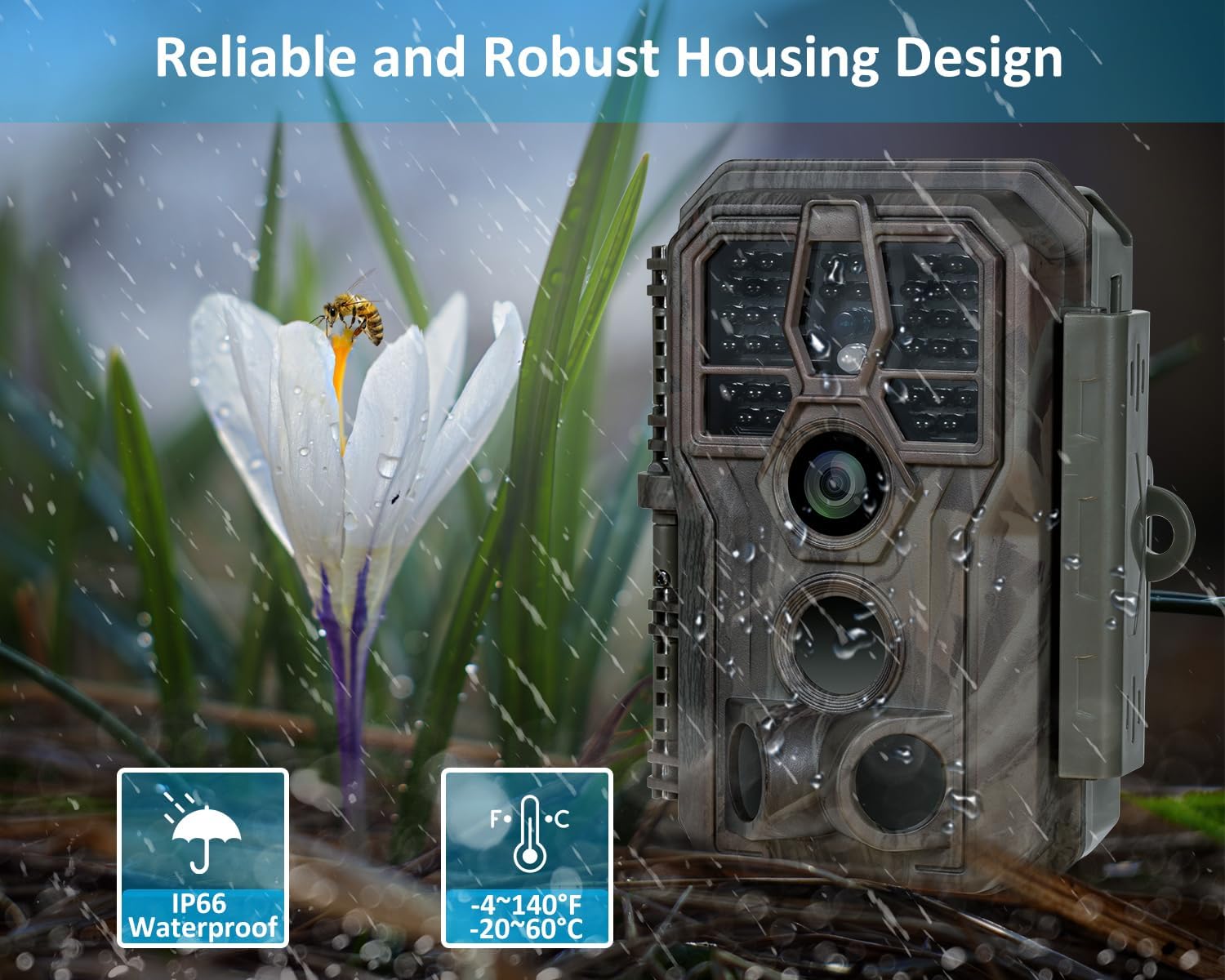 Thumbnail 6 de GardePro E5S Non-Cellular Trail Camera, 64MP Photos, 1296p Video