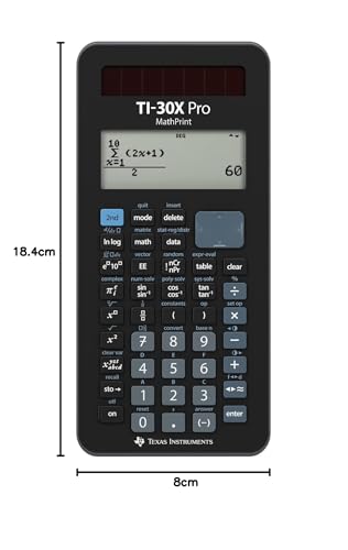 Thumbnail 6 de Texas Instruments TI-30X Pro MathPrint Schulrechner – 4-zeiliges Display, Solar- und Batteriebetrieb, Schwarz