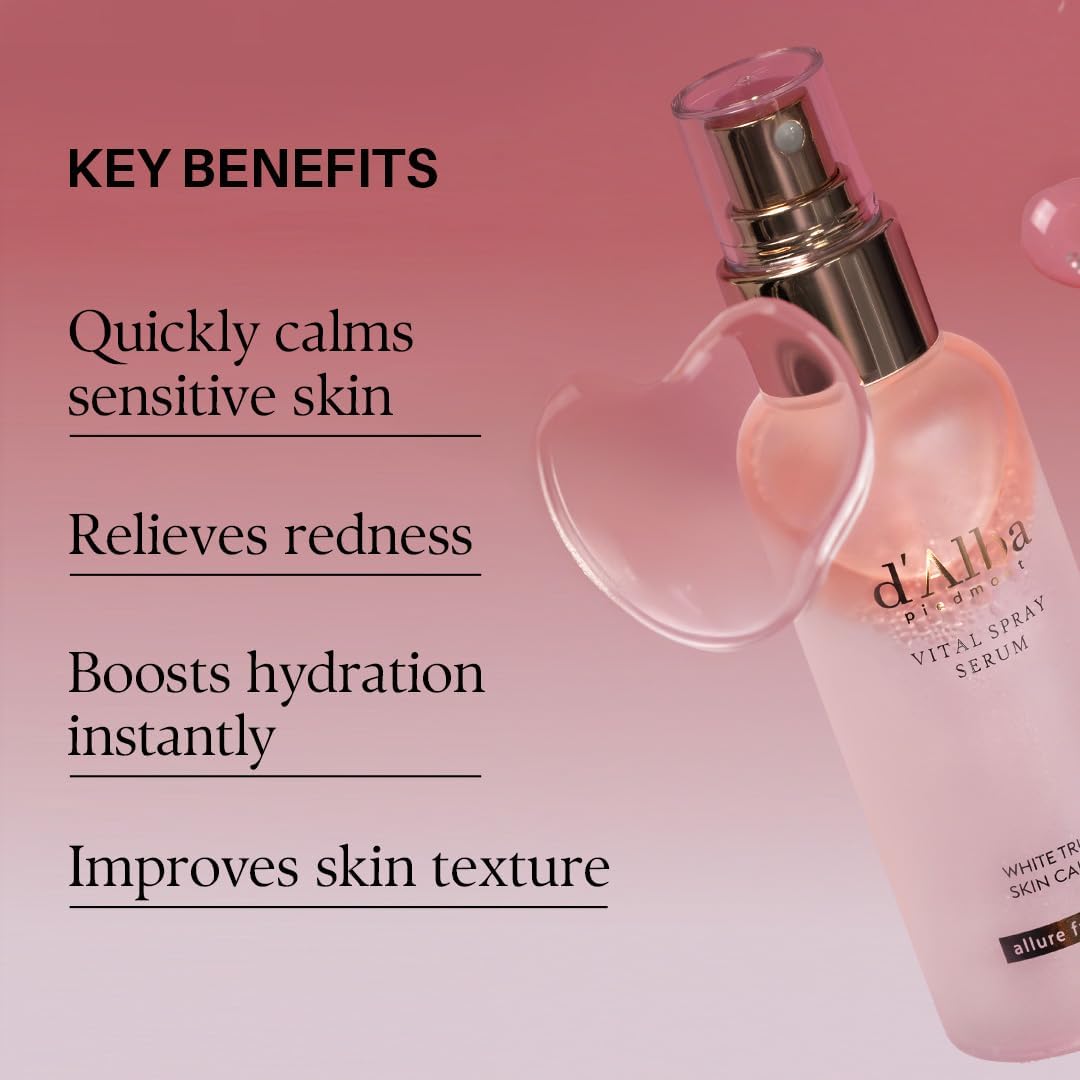 Detalle de d’Alba Vital Spray Sérum à la truffe blanche italienne – spray visage apaisant, hydratant et revitalisant