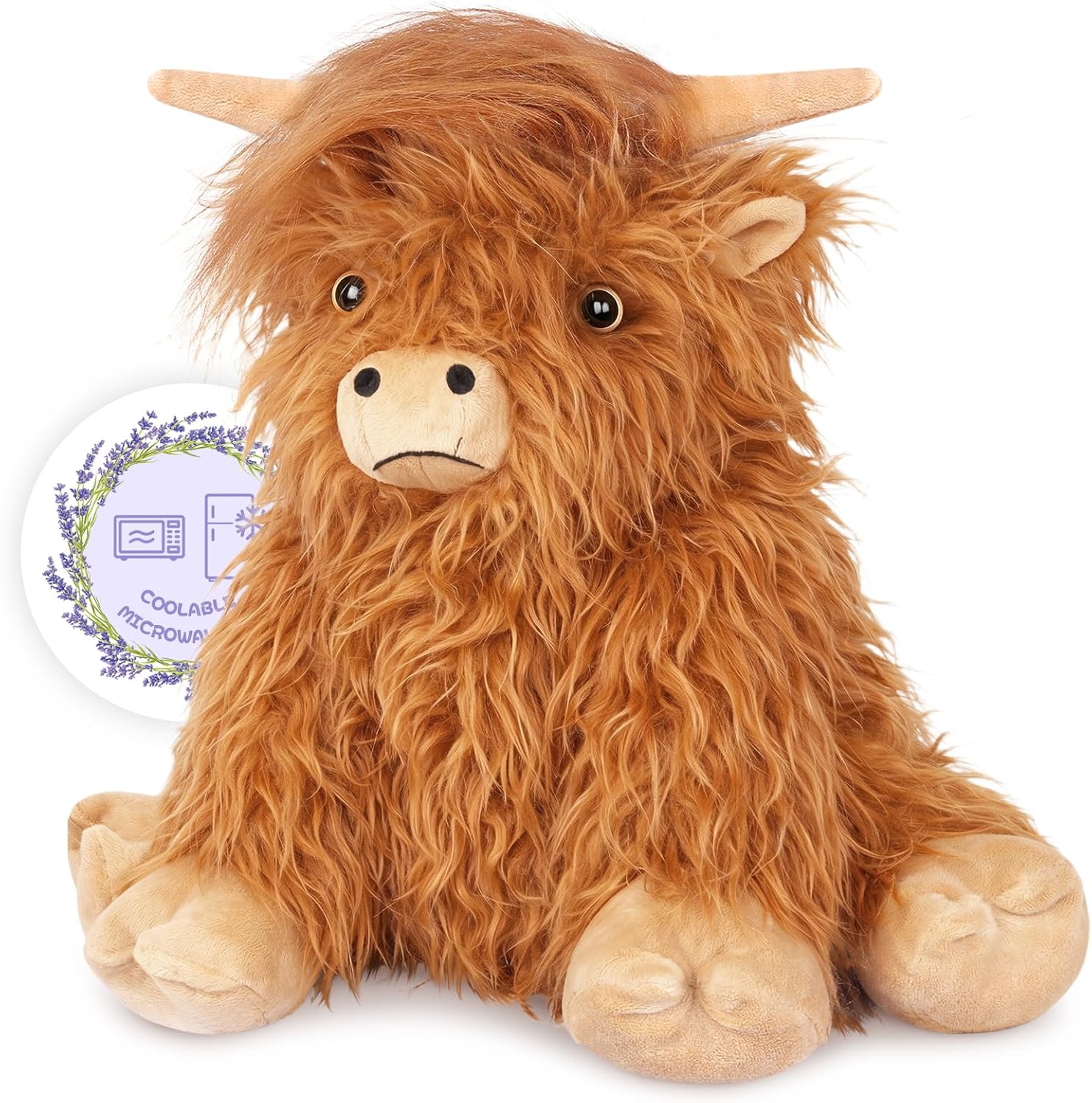 Detalle de SuzziPals Highland Cow Heatable & Coolable Plushie