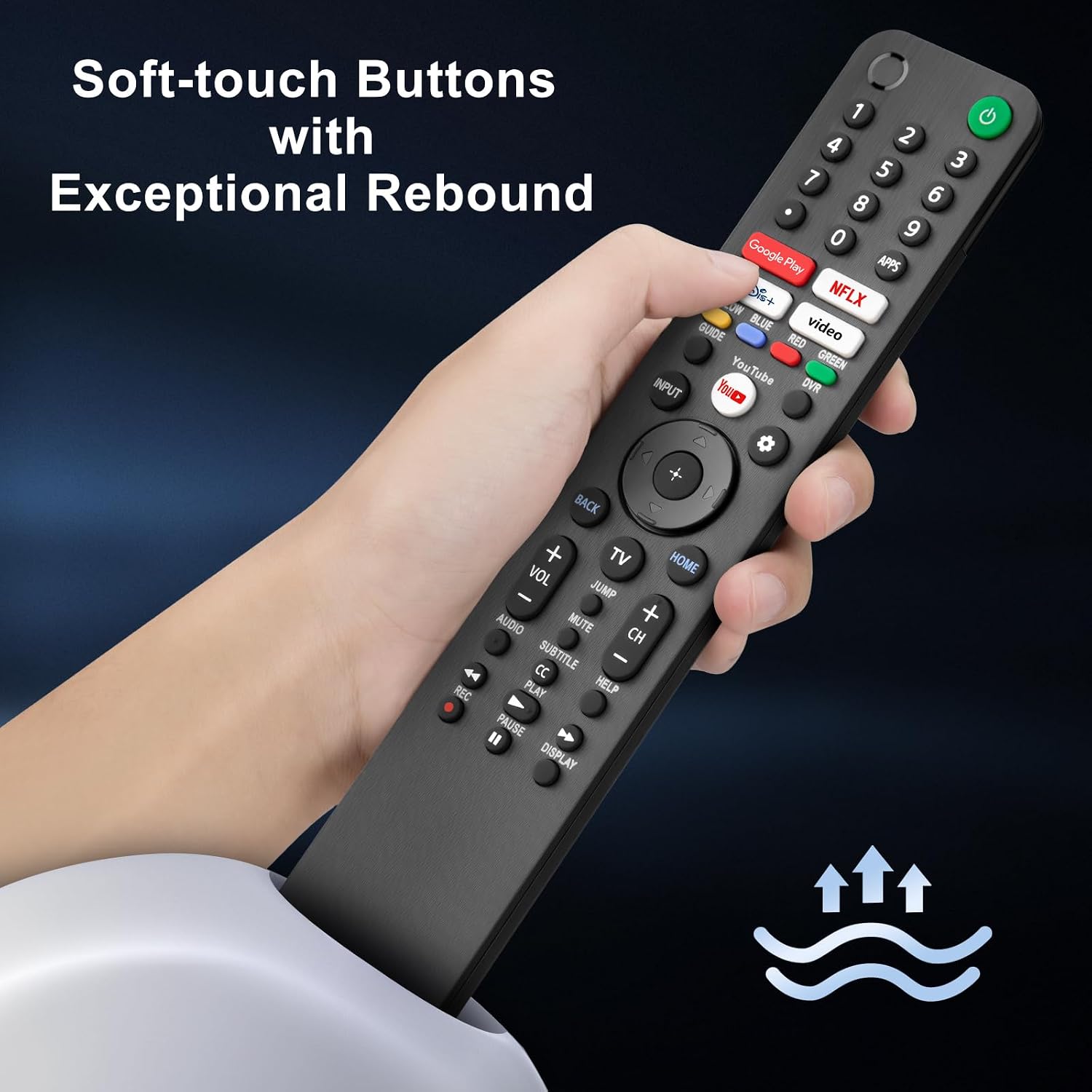 Detalle 2 de Universal Remote Control for Sony Bravia XR Full Array TV – 5 Shortcut Buttons, No Setup Required