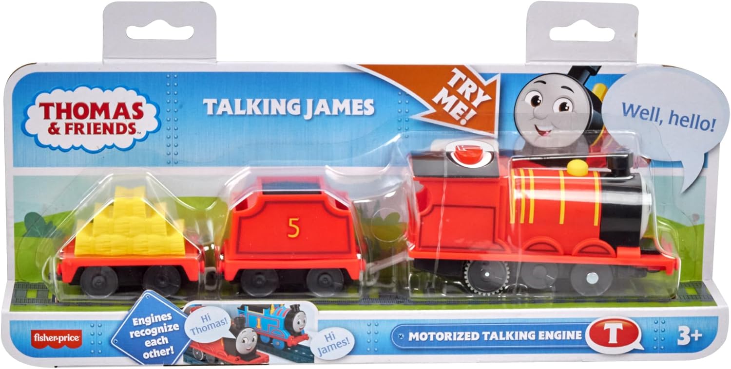 Thumbnail 5 de Thomas & Friends Motorized Talking James Train (HWY30) – UK Version for Preschoolers