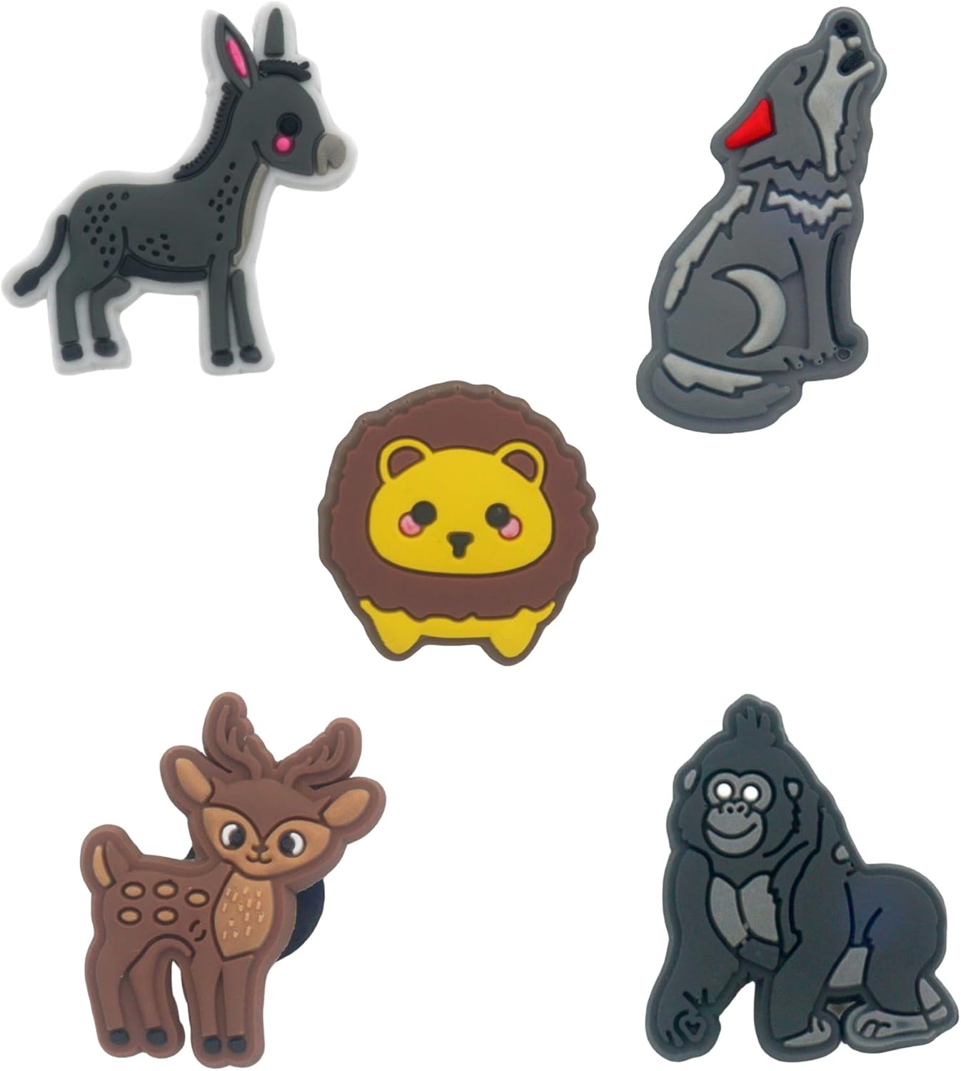 Thumbnail 3 de SAFITOYA Jungle Animals PVC Shoe Decoration Charms — 20 Pack