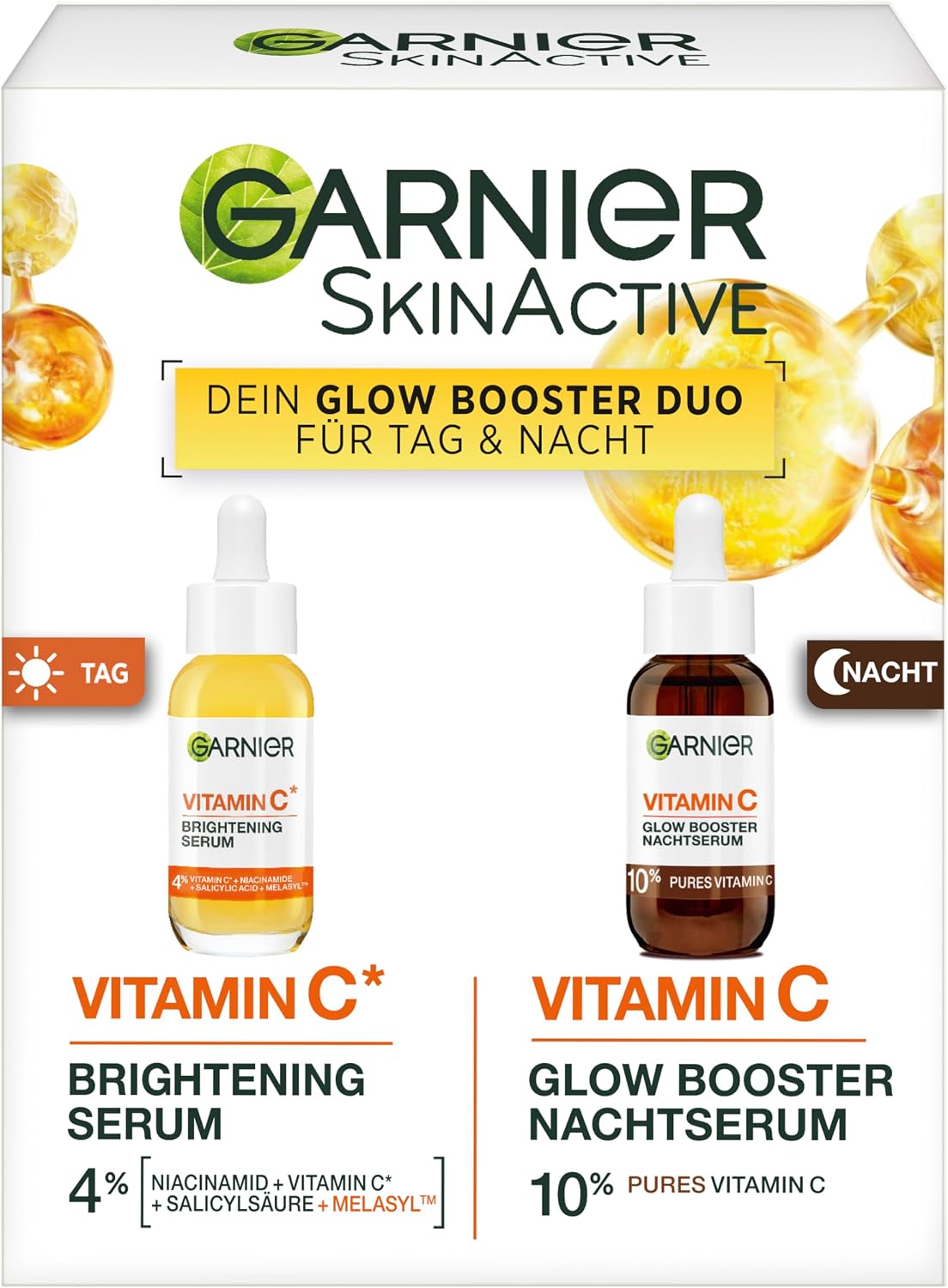 Detalle de Garnier SkinActive Sérum Duo 2️⃣0% Vit C jour/nuit