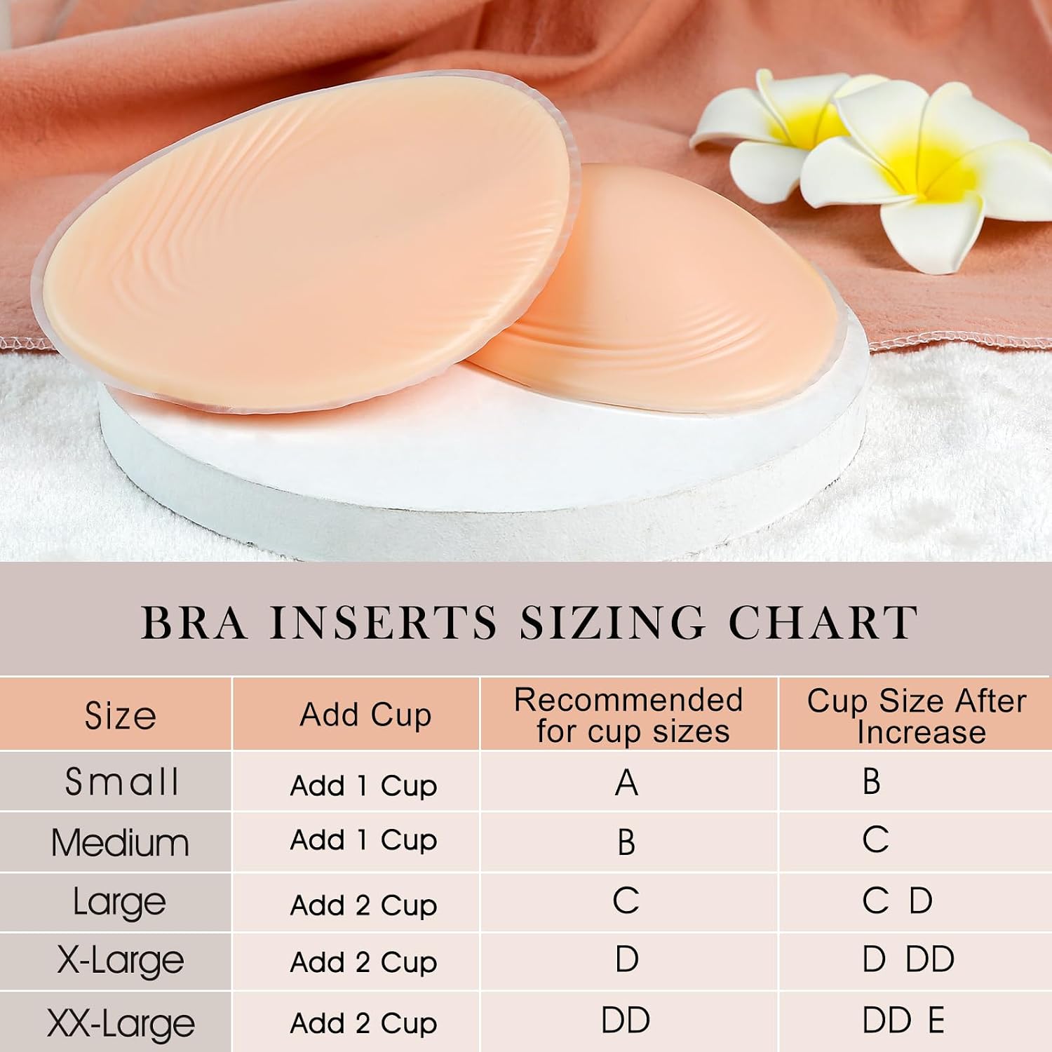 Detalle de Vollence Silicone Bra Inserts – Push Up Enhancers for Natural Curves