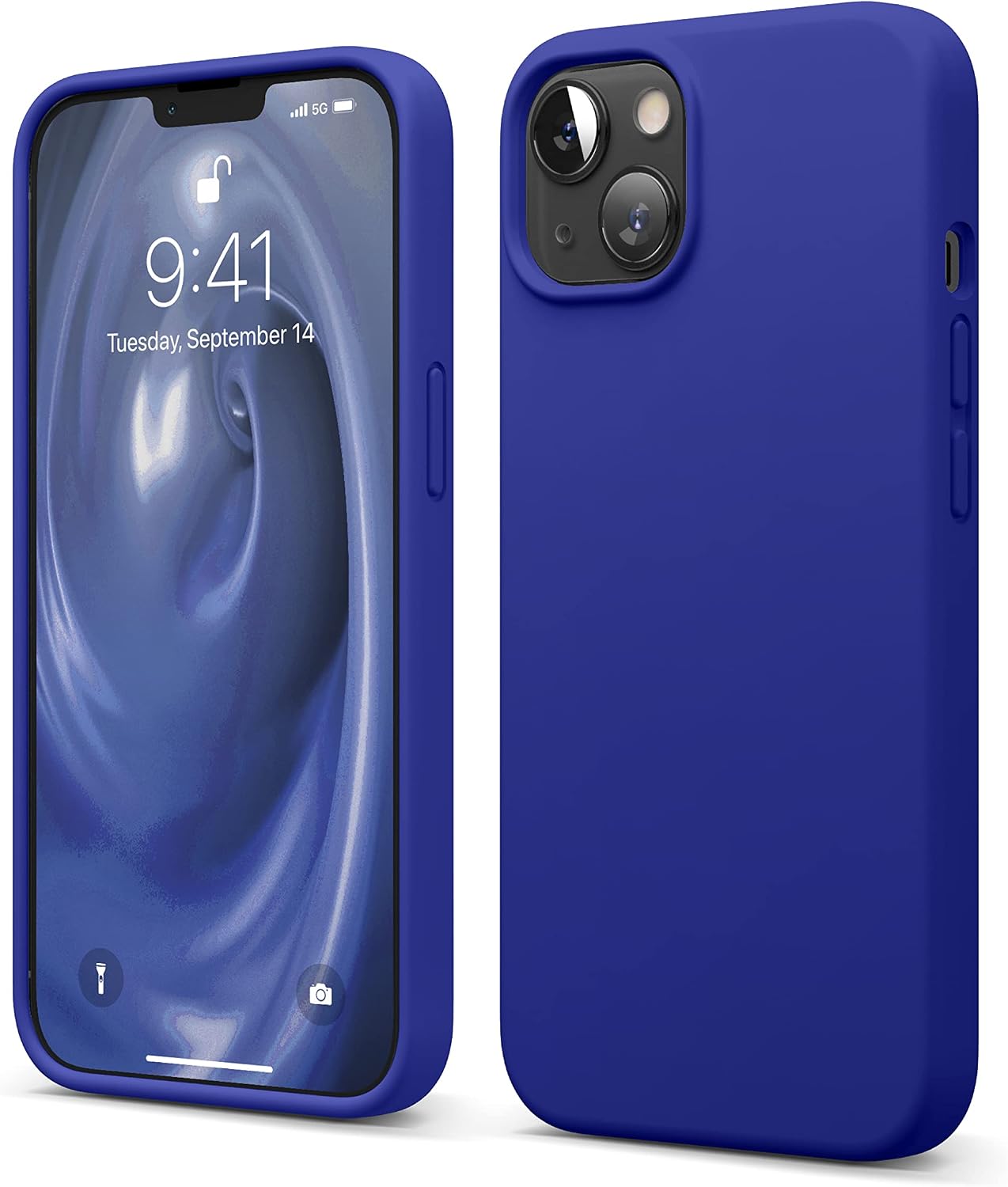 Detalle de elago Coque Silicone Liquide pour iPhone 13 (6,1") — protection antichoc 3 couches bleu cobalt