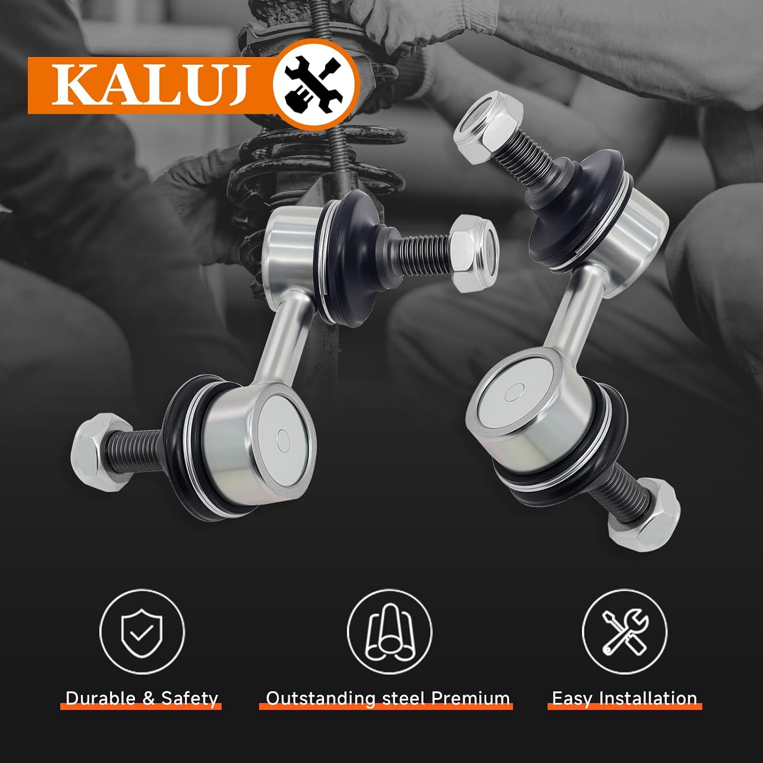Detalle 1 de KALUJ Front Sway Bar End Links Kit K90454 K90455