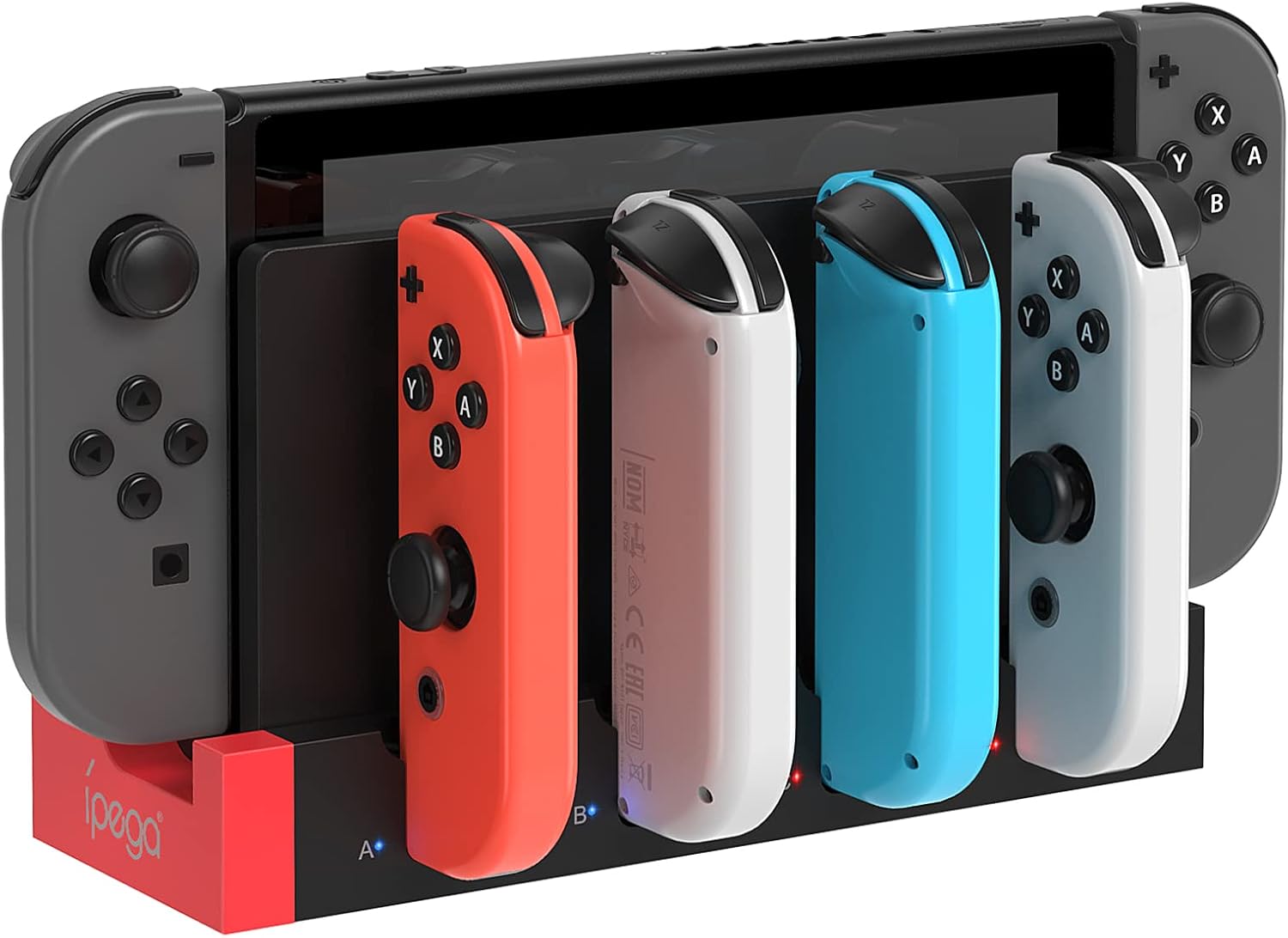 Detalle de FYOUNG Switch 1 & Switch OLED Controller Charger Dock (4-in-1) with USB Type-C Cable