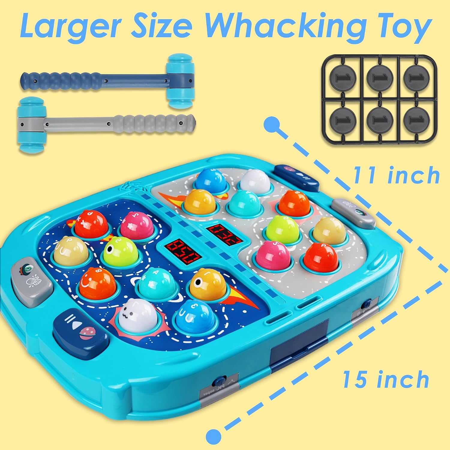 Detalle 2 de Whack Game Mole 11x15in 2-Player Toy