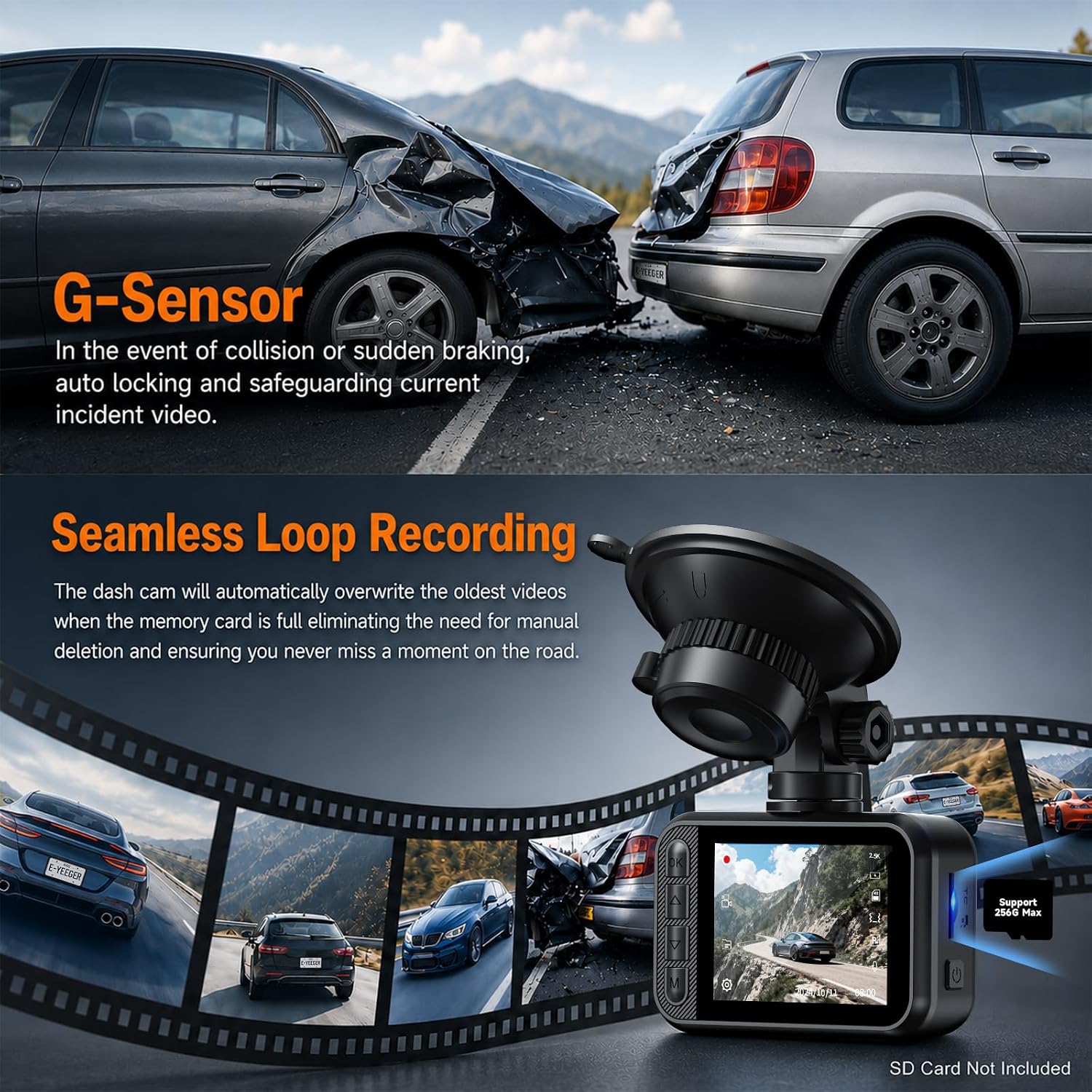 Thumbnail 4 de E-YEEGER S60 2.5K Dash Cam
