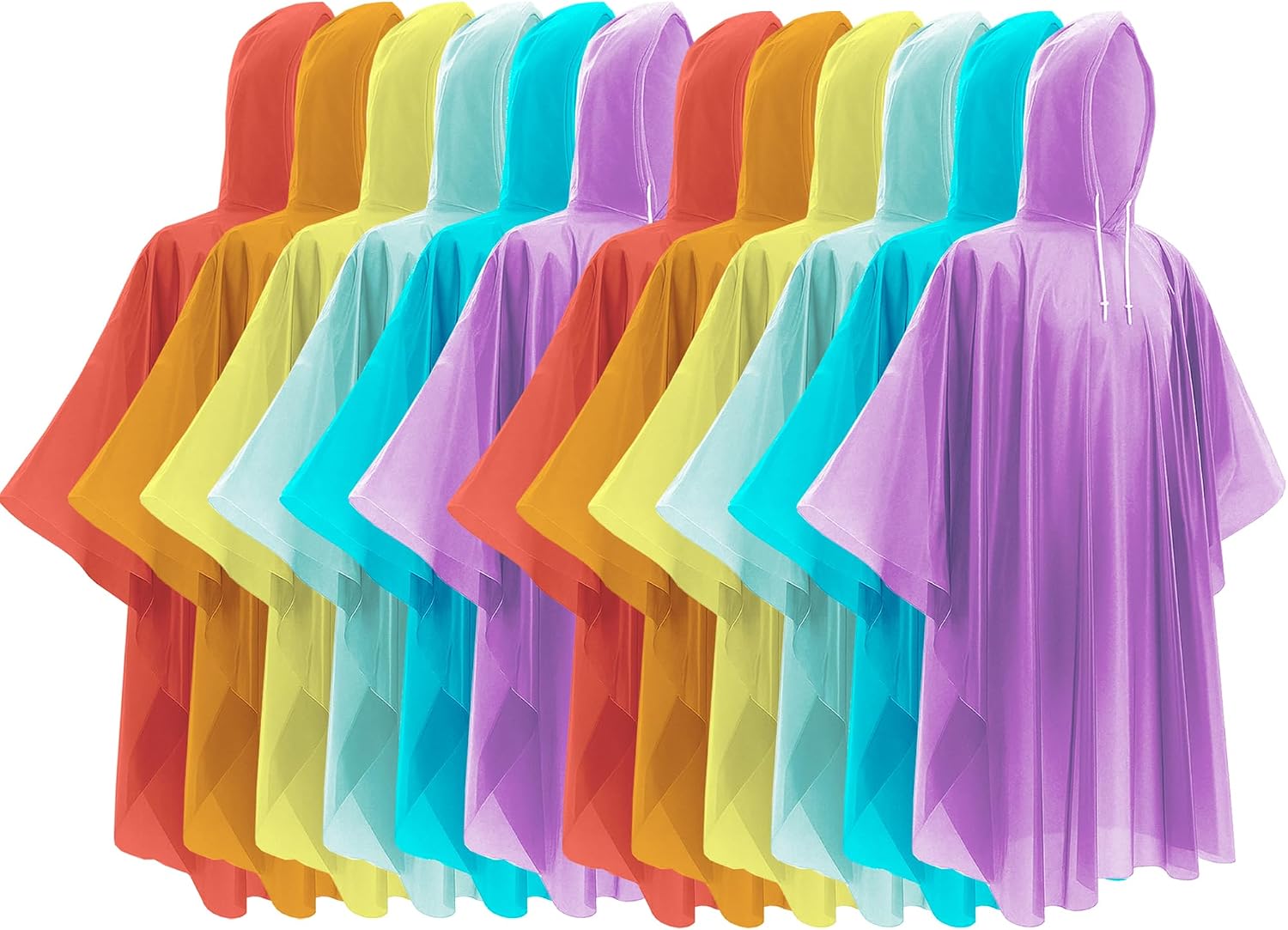 Detalle de Hitituto Rain Ponchos for Adults - Extra Long Hooded Emergency Poncho (6/12/24 Pack)
