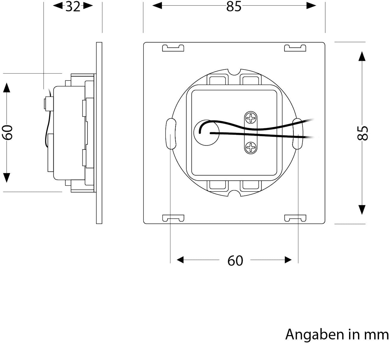 Thumbnail 5 de ledscom.de 4 LED luce incasso FOW per interni ed esterni, downlight angolare 85×85 mm – bianco freddo