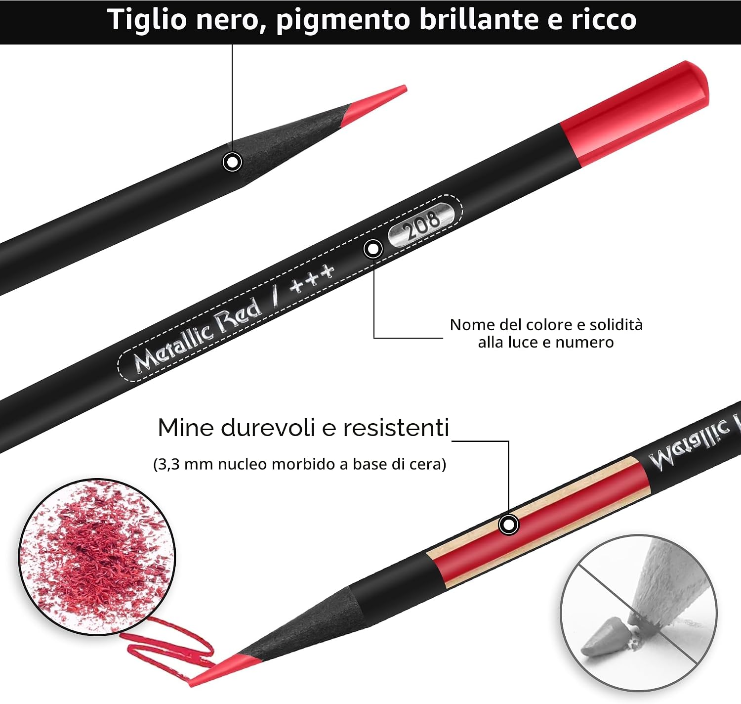 Detalle de HIFORNY Matite Colorate Premium 72 ✏