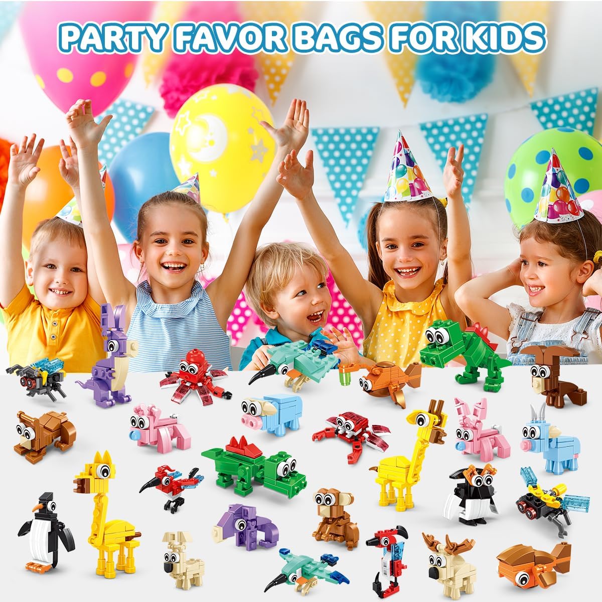 Thumbnail 1 de INSOON 810‑piece Animal Building Blocks Party Pack