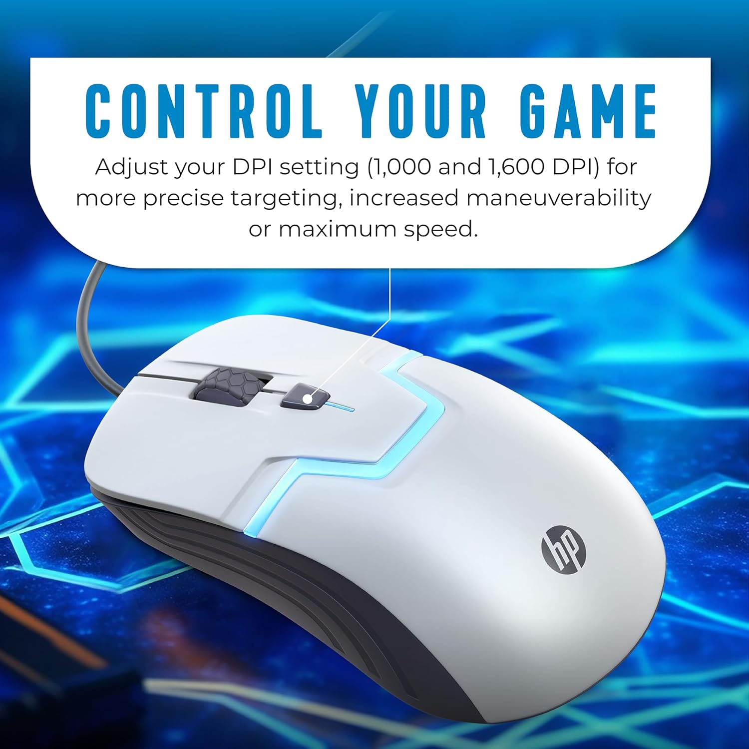 Thumbnail 4 de HP Wired Gaming Mouse (Optical Sensor) with 7-Color LED Lighting