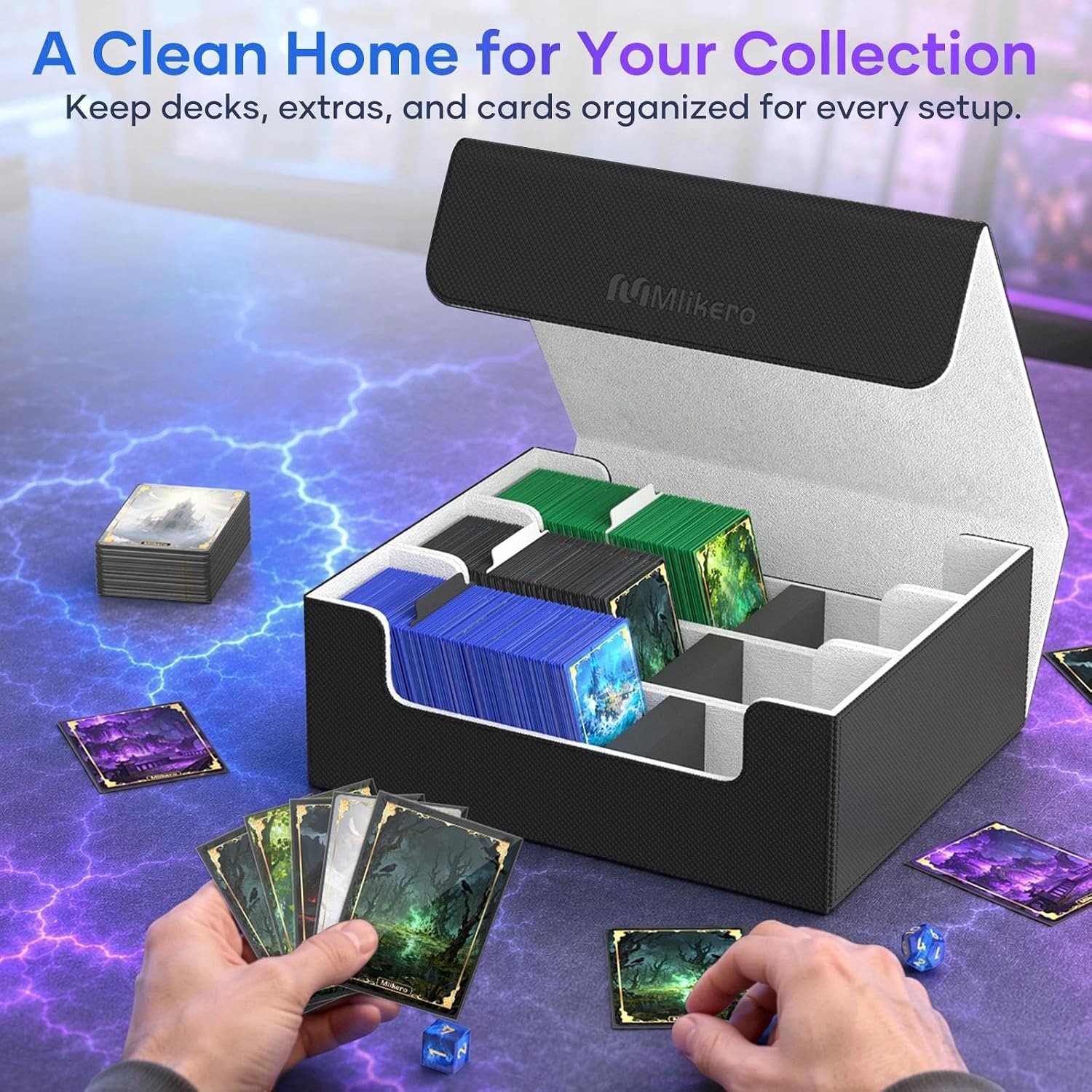 Detalle 2 de Mlikero Card Deck Storage Box 1800+