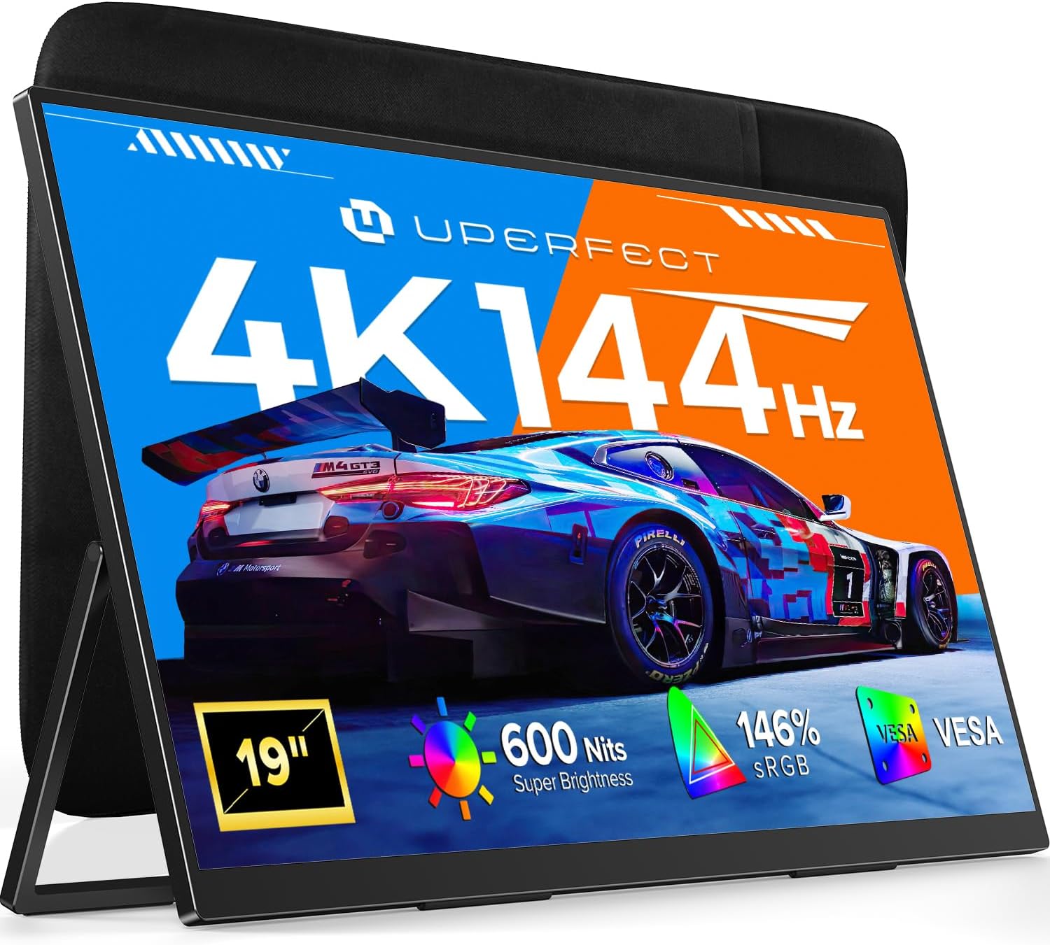 Detalle de UPERFECT UColor 19 Apex Portable Monitor 19" 4K QLED 144Hz (USB-C/HDMI, VESA)