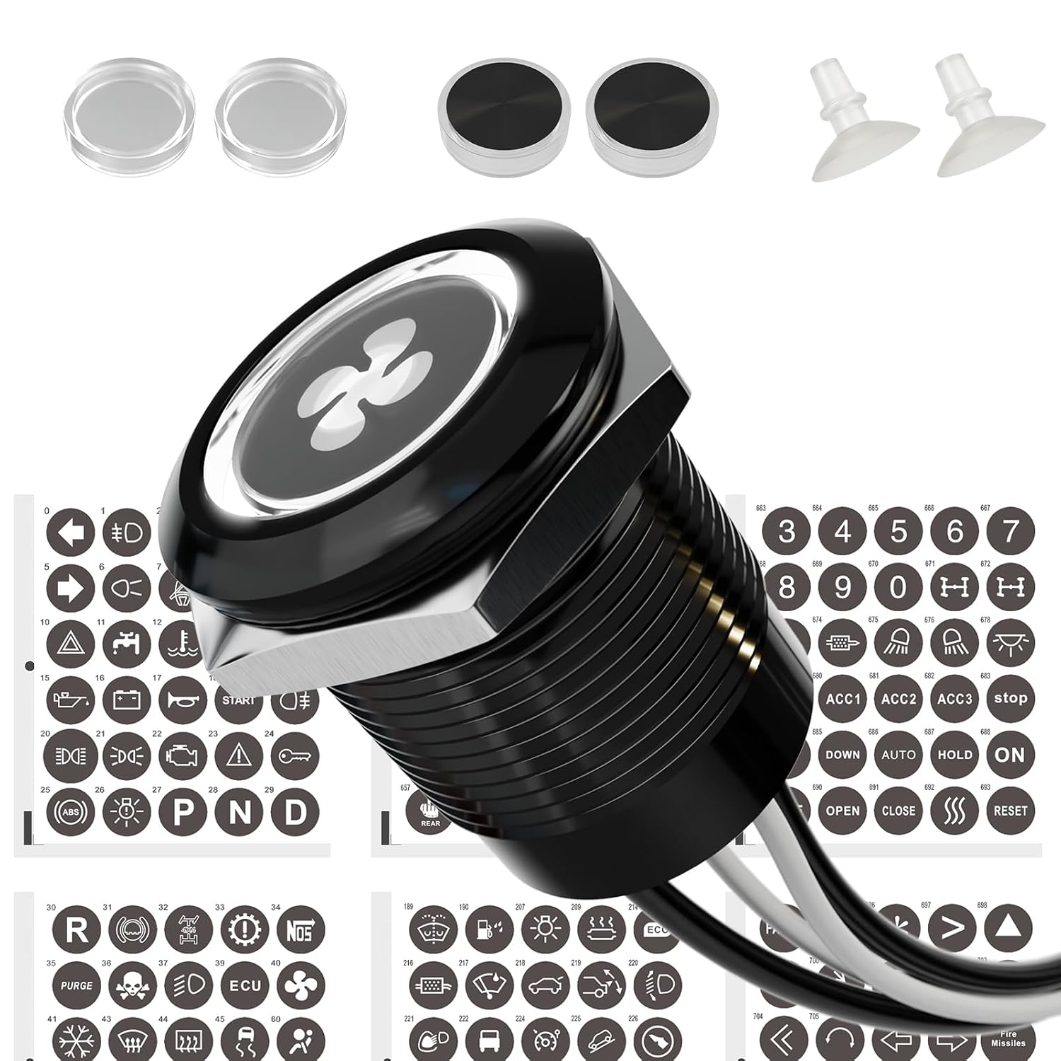 Detalle de FILN 19mm Latching LED Push Button Switch