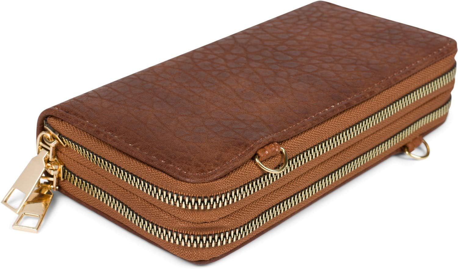 Detalle de StyleBREAKER Donna 2 in 1 Mini Borsa a tracolla granulata: portafoglio e borsa compatta con tracolla removibile