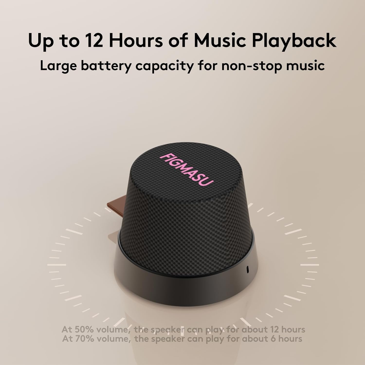 Thumbnail 5 de FIGMASU Magnetic Bluetooth Speaker Mini Portable – waterproof pocket speaker with magnetic phone/tablet stand