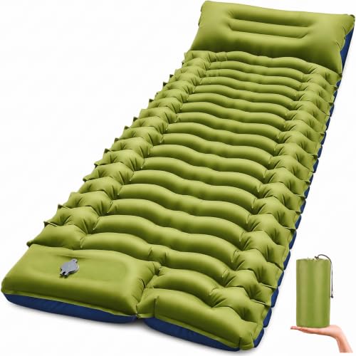 Detalle de OVERMONT Ultraleichte Isomatte – 12 cm Dicke, aufblasbare Campingmatte, 190×70 cm