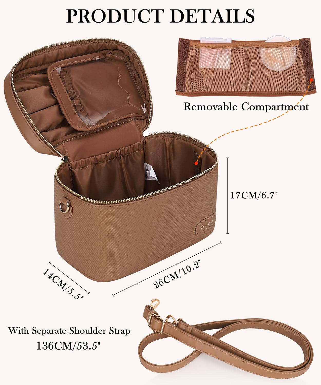 Detalle de Youngoa Large Makeup Bag 26 x 17 x 14 cm