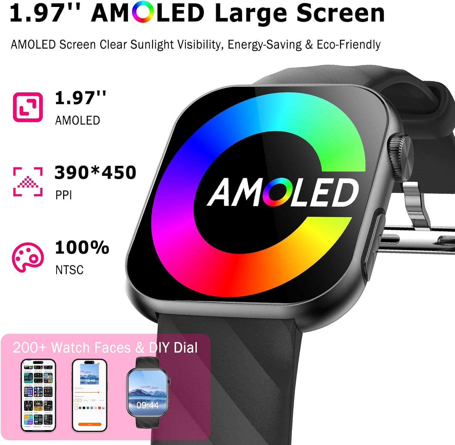 Thumbnail 5 de Marsyu 2026 Smartwatch (ECG+HRV, BP, SpO2, AMOLED 1.97") with call function