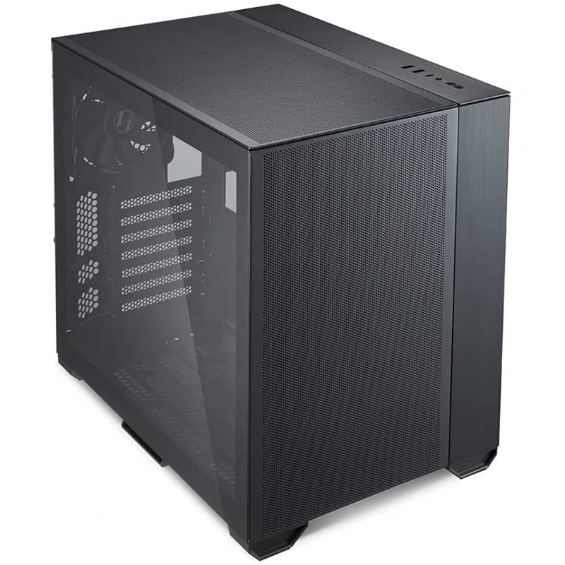 Detalle 2 de Lian-Li O11 Air Mini: caja modular de aluminio negro para Mini ITX/ATX con flujo de aire extremo