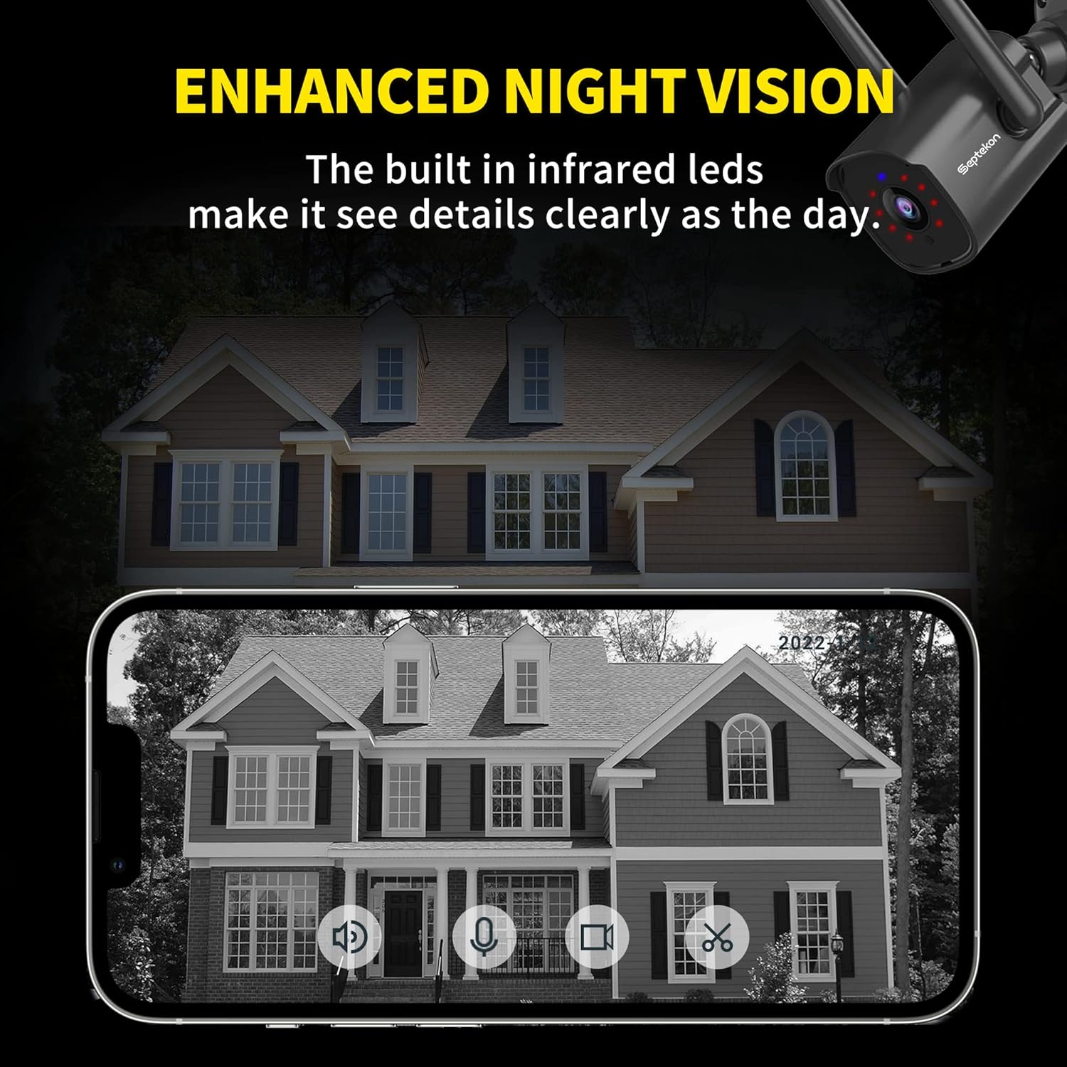 Thumbnail 2 de Septekon P30i 2K outdoor security camera