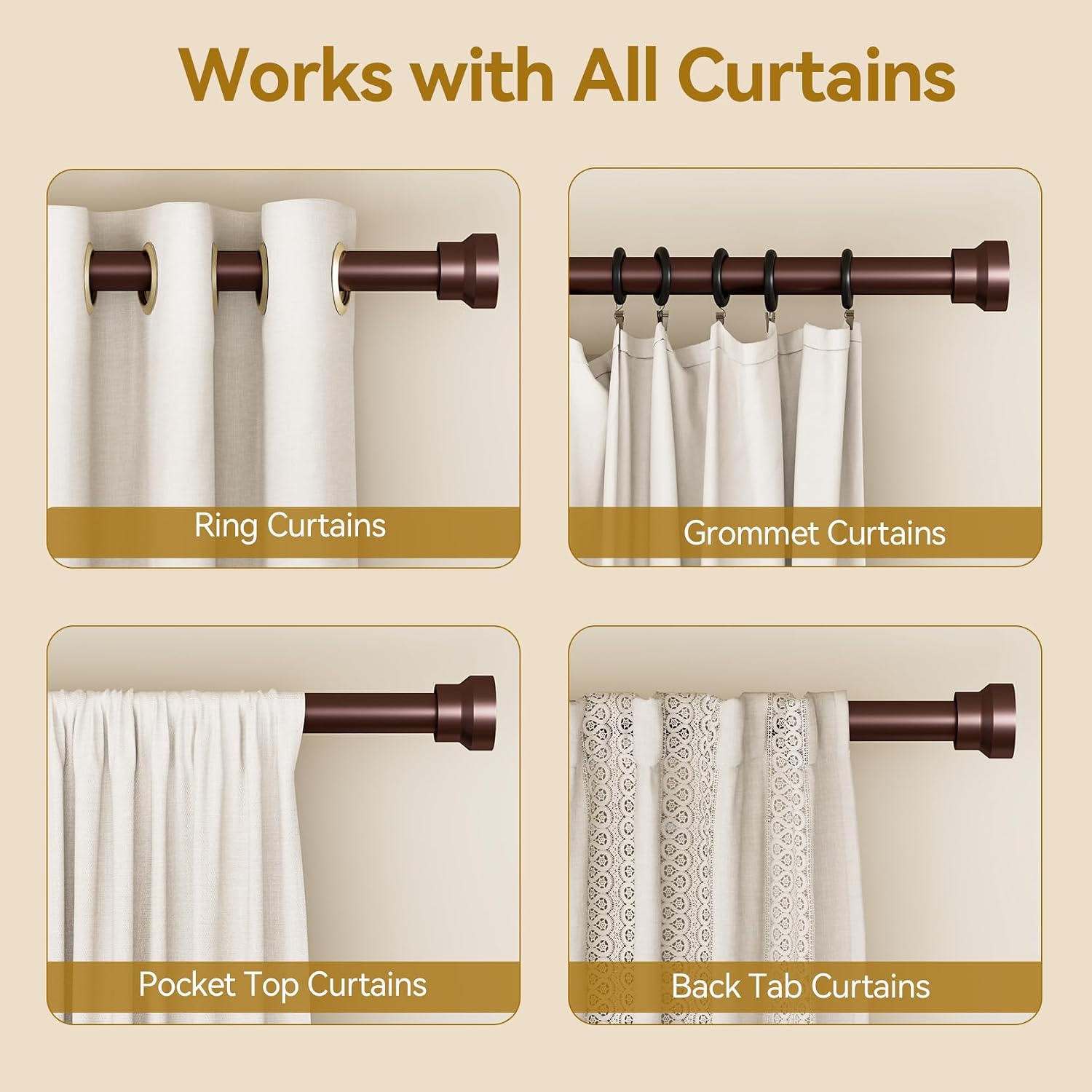 Thumbnail 5 de YaFex Curtain Rod 1-Inch