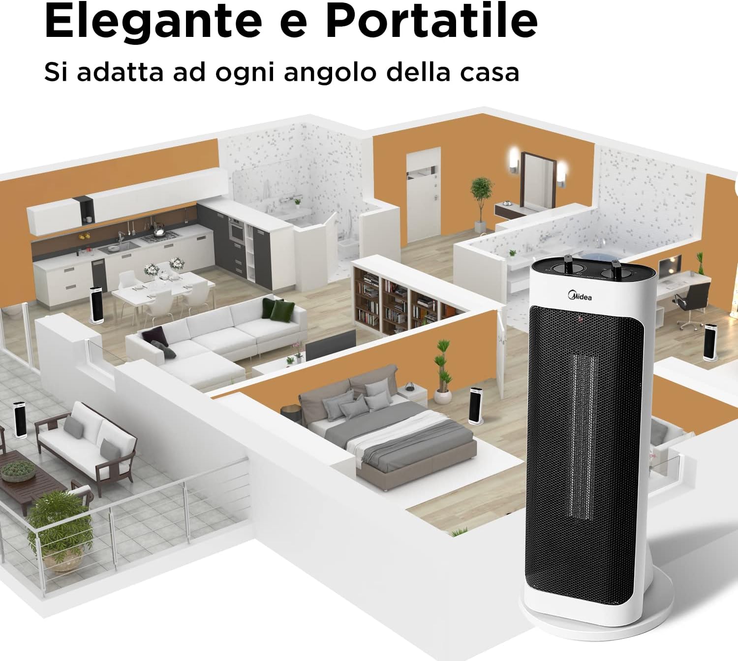 Thumbnail 5 de Midea NTH20-19JE Stufetta 2000W per casa 📢