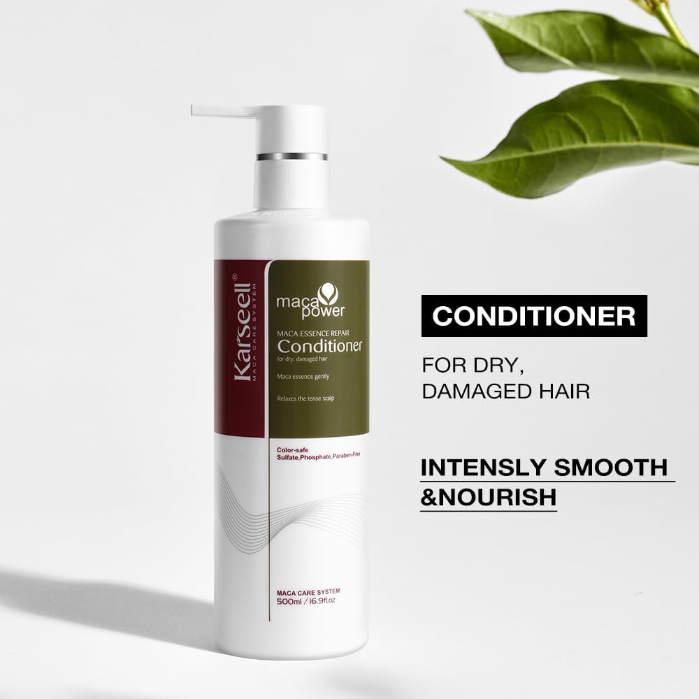 Detalle de Karseell Acondicionador Aceite de Argán Reparador 500ml 💇♀
