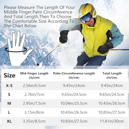 Thumbnail 8 de Odtmger Ski Gloves: Waterproof Snow Gloves for Cold Weather