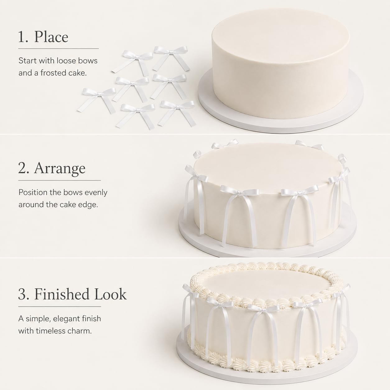 Thumbnail 6 de Bow Cake Toppers, Satin