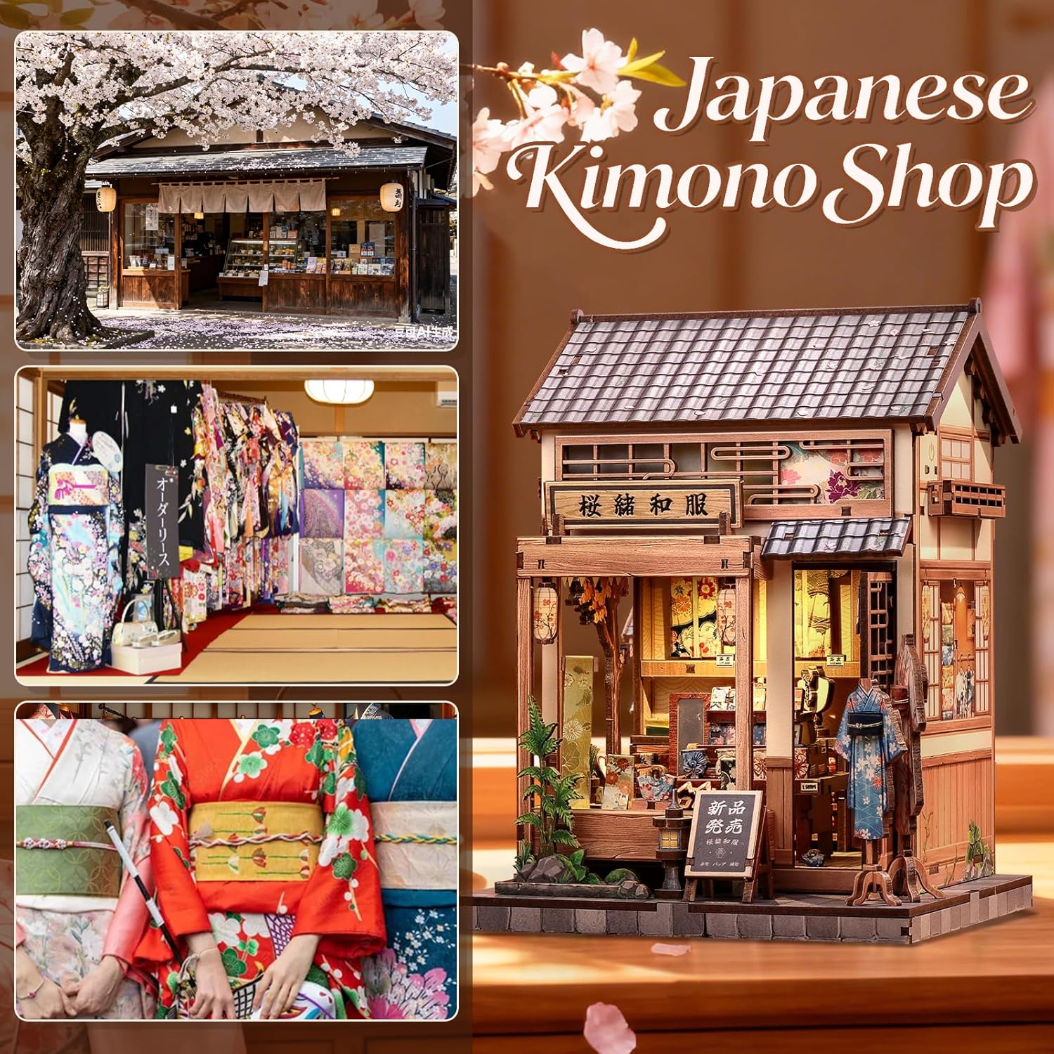 Thumbnail 2 de CUTEBEE Book Nook Kit Sakura O Kimono Shop