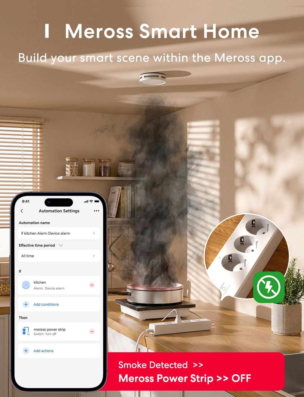 Thumbnail 5 de Meross Rilevatore di fumo Wi‑Fi connesso 33 mm