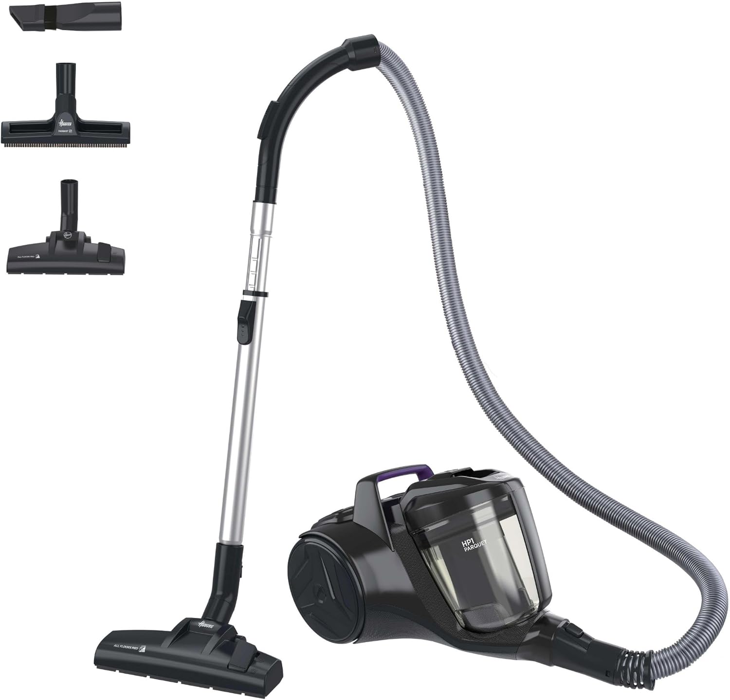 Detalle de Hoover HPZ107HM: Aspirapolvere a traino senza sacco, potente e compatto per ogni pavimento