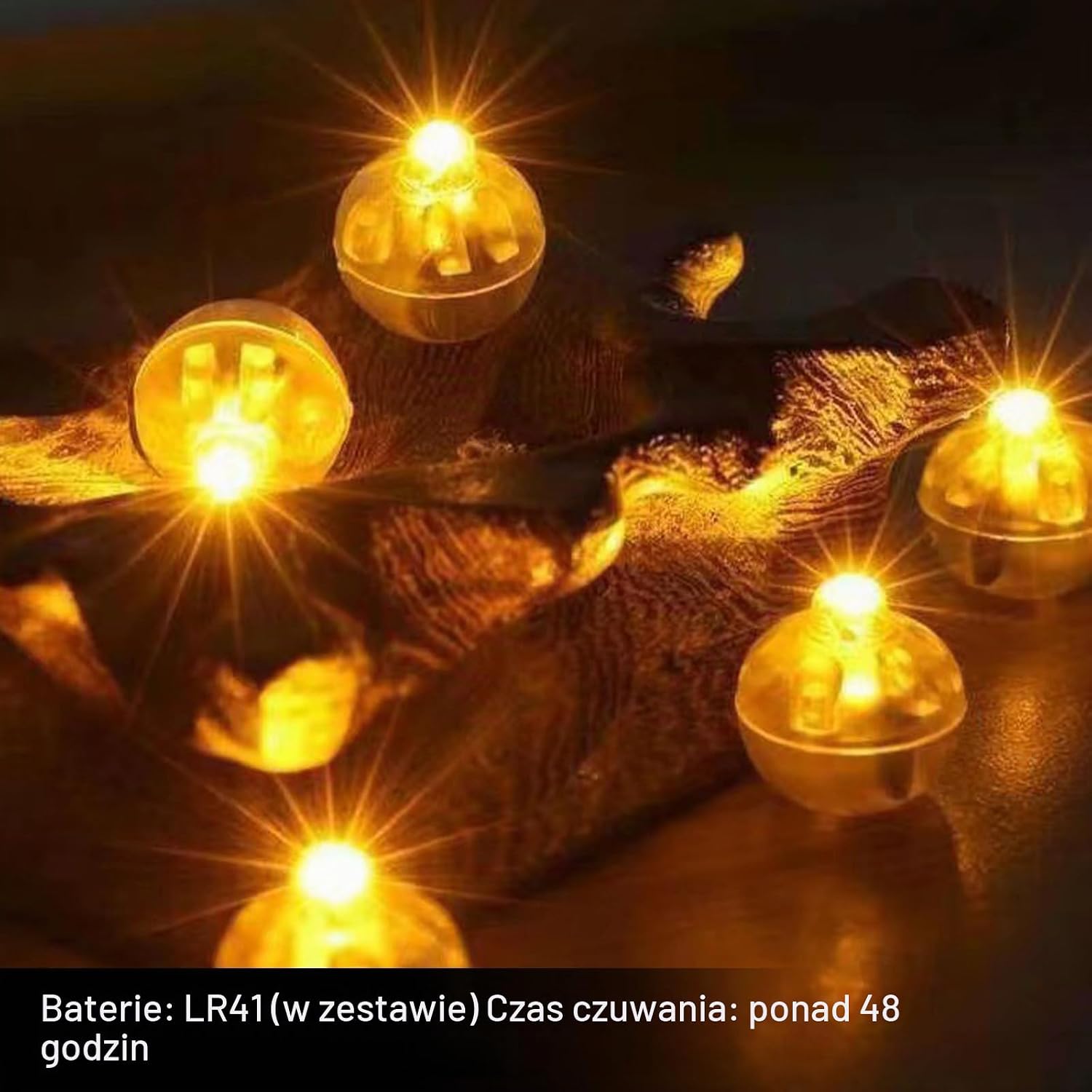 Detalle de A.bigwhale 60 mini diod LED do balonów, ciepła biel 3000 K
