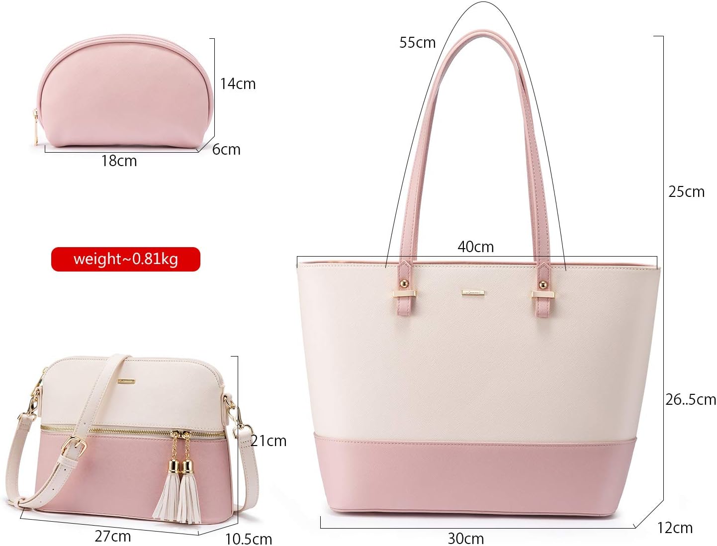 Thumbnail 3 de LOVEVOOK Handtasche Shopper Set 3-teilig